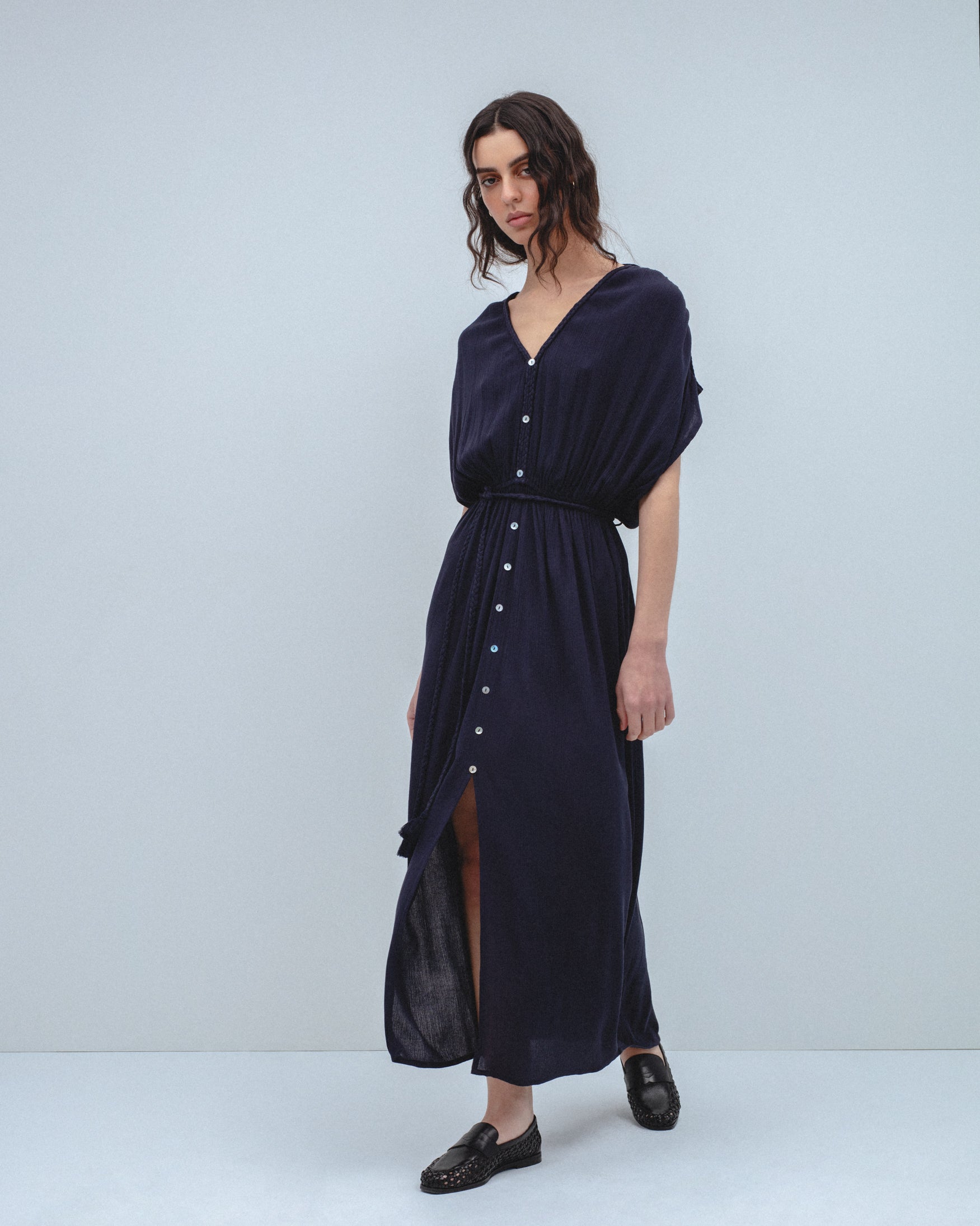 Vestido Midi Plisado