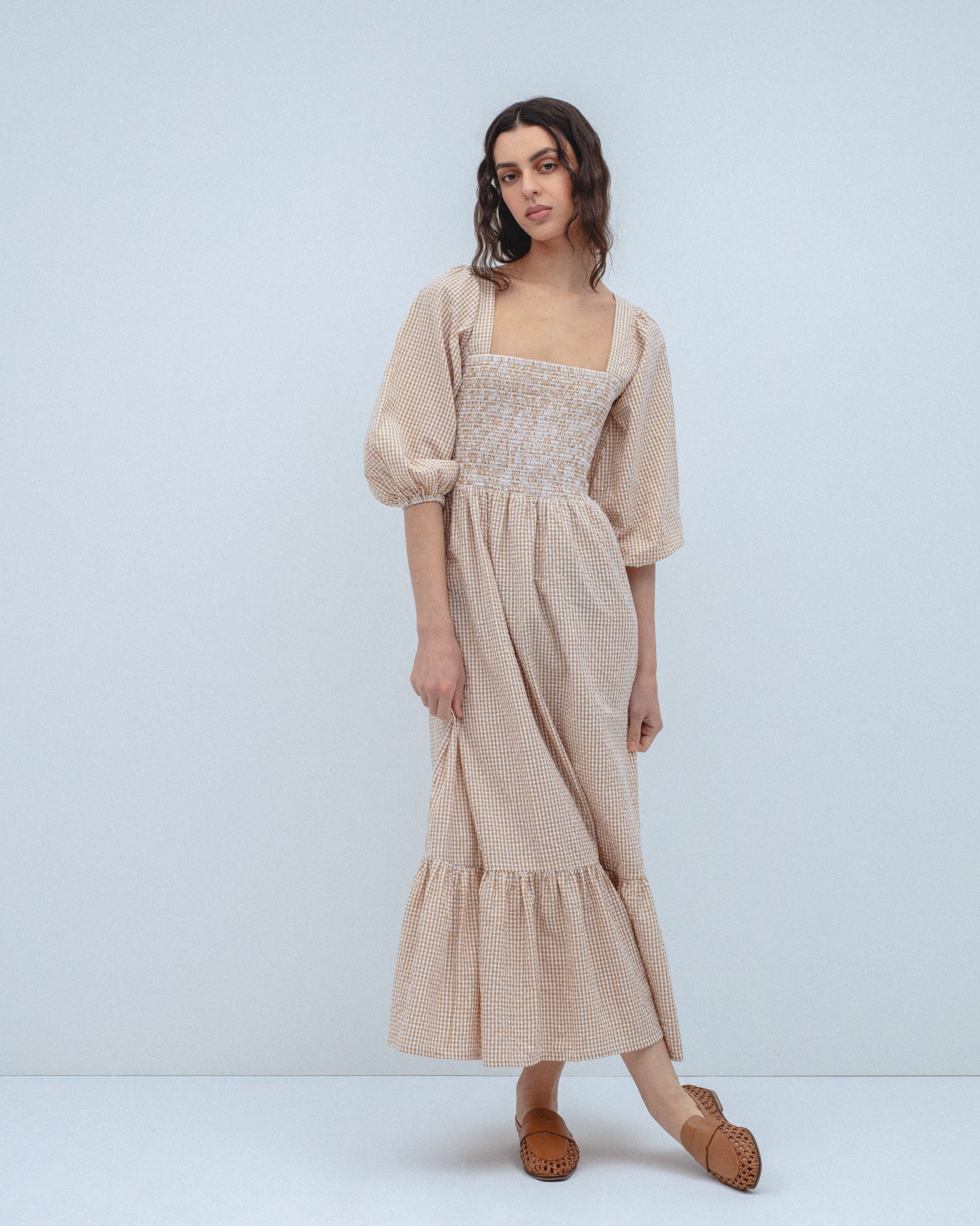 Vestido Midi Cuadros Vichy