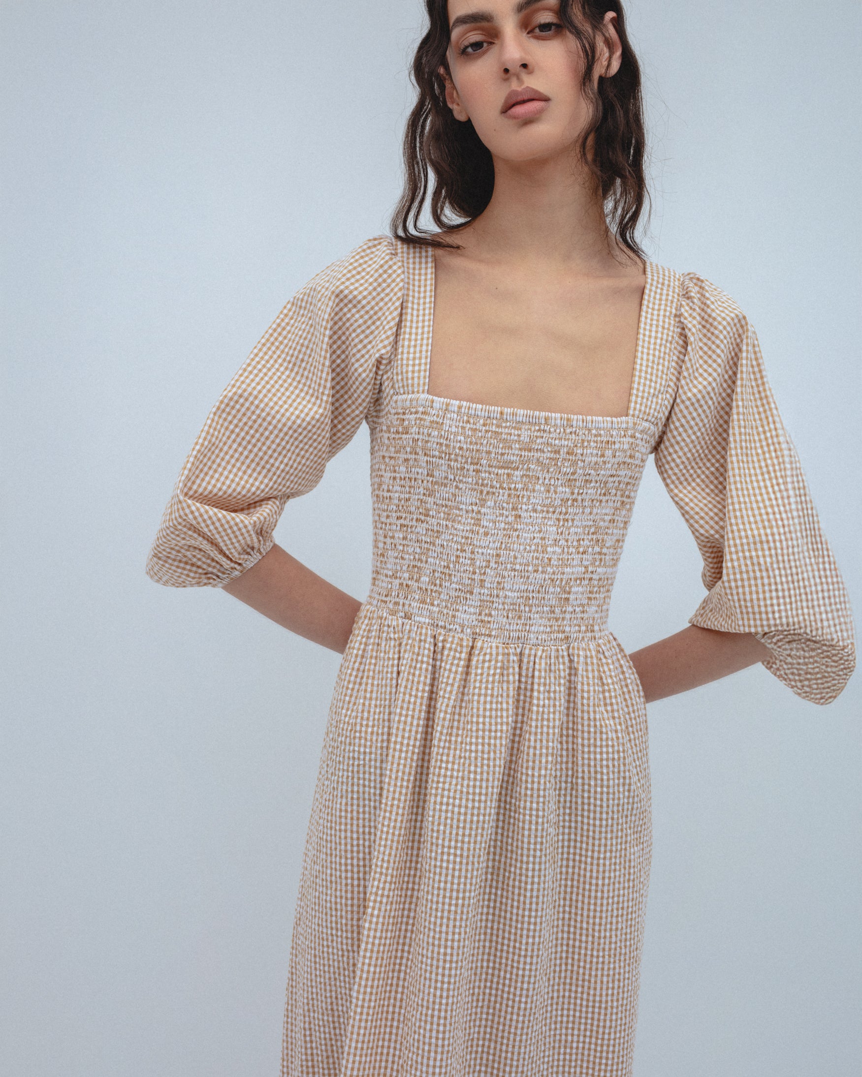 Vestido Midi Cuadros Vichy