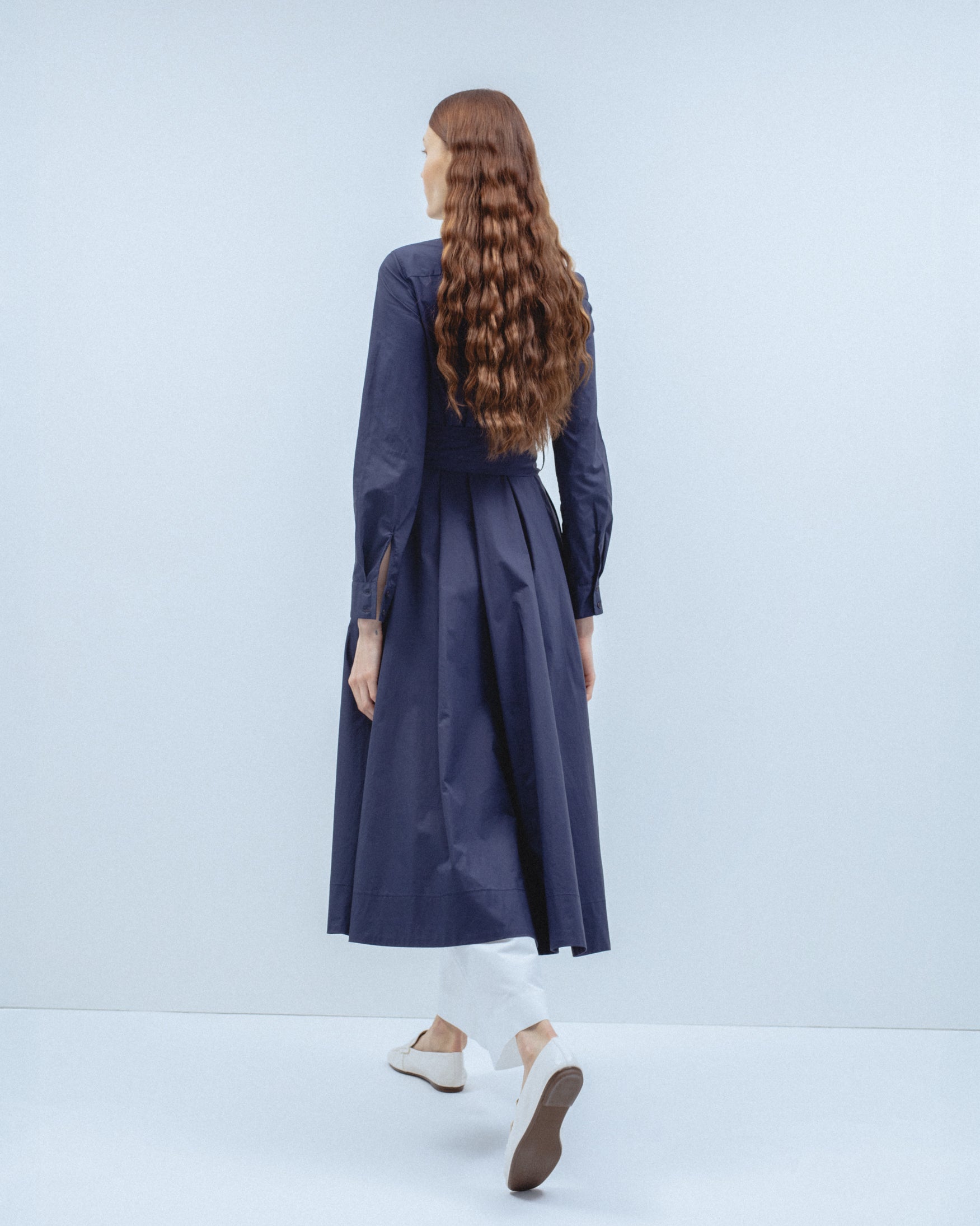 Vestido Midi Algodón Camisero