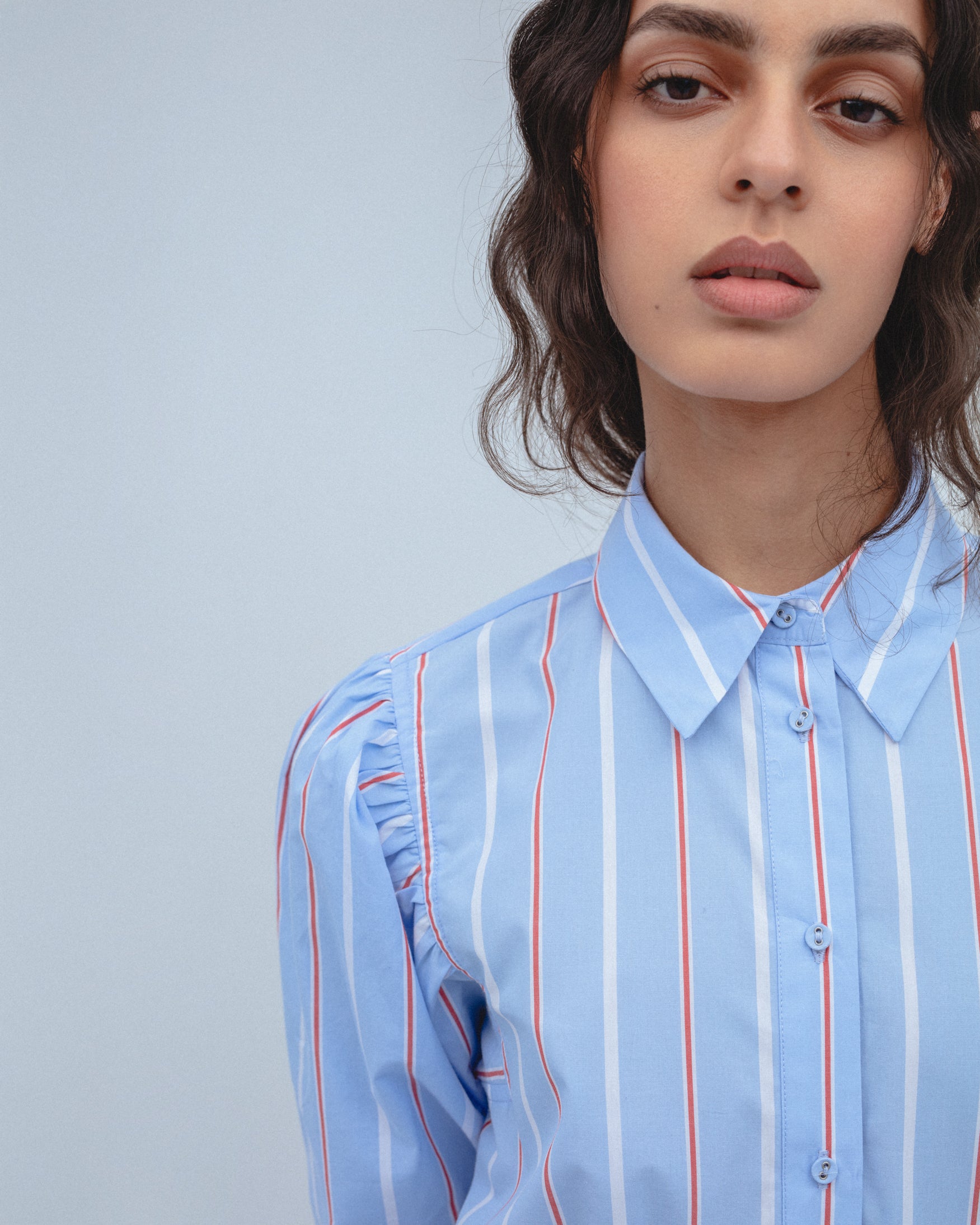 Vestido Midi Camisero Rayas