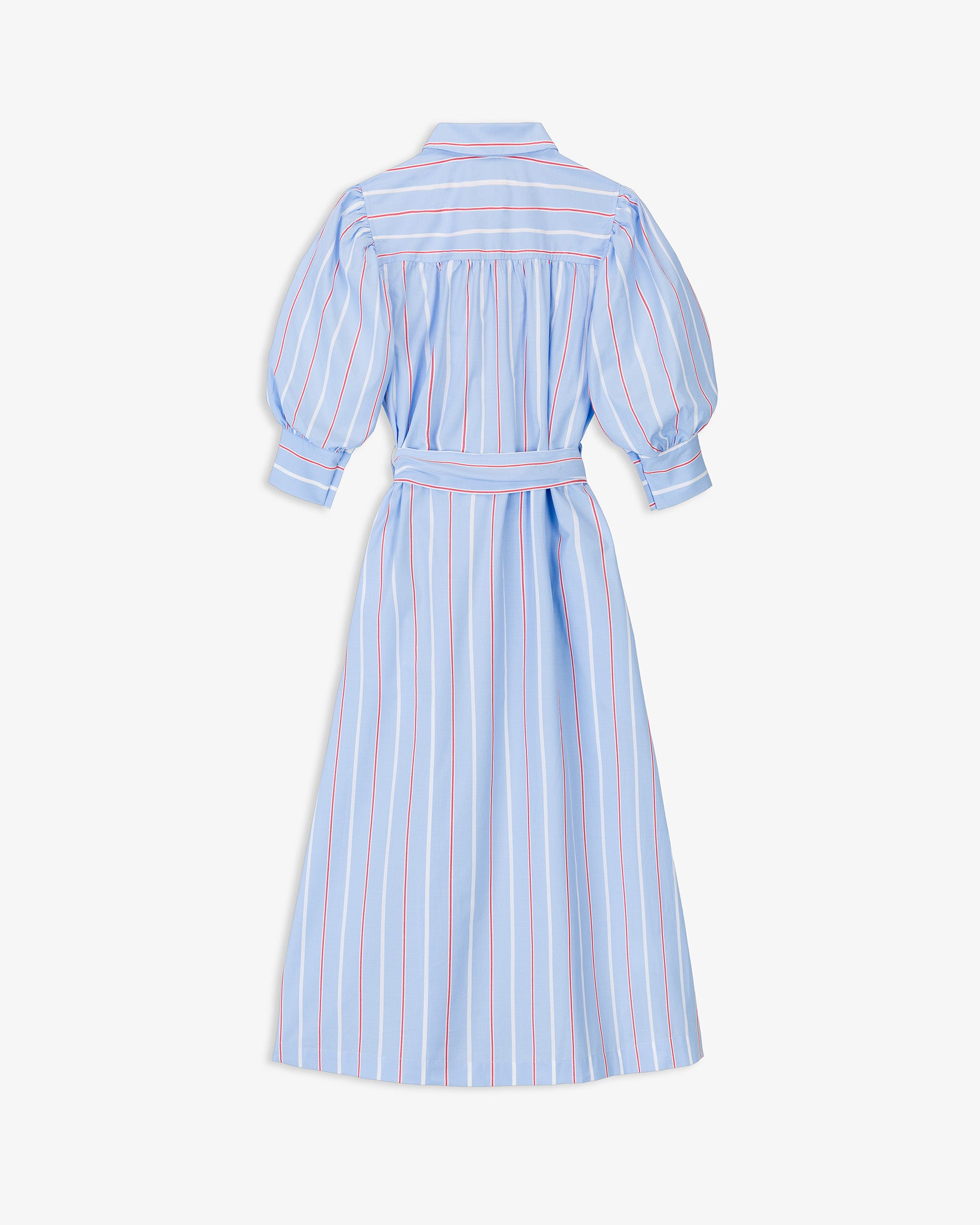 Vestido Midi Camisero Rayas