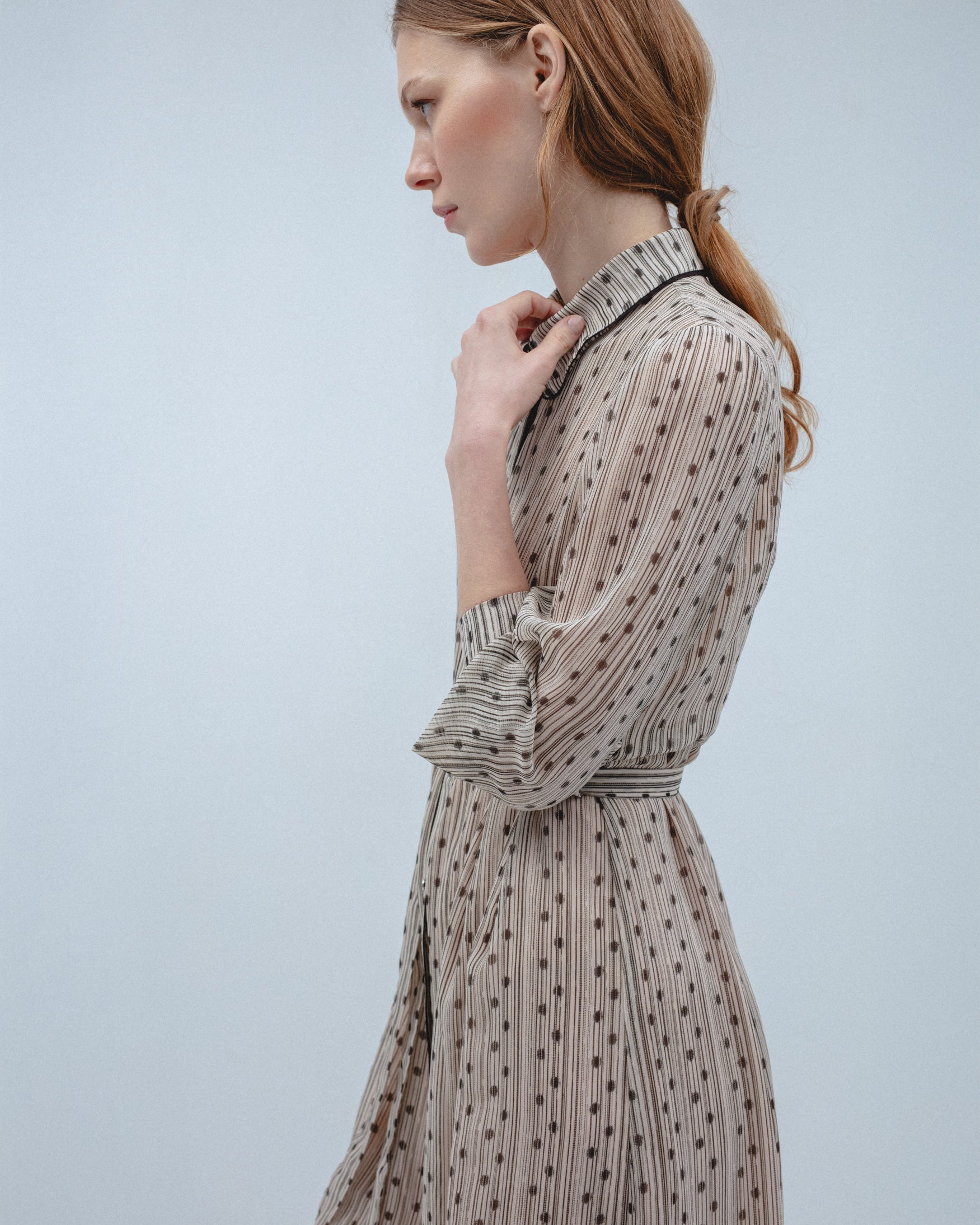 Vestido Camisero Estampado Lunares