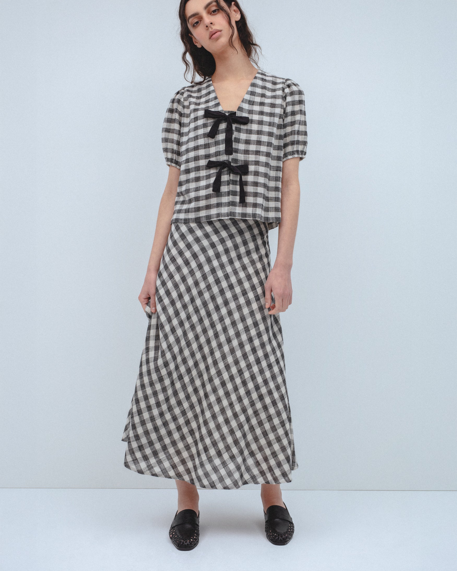 Falda Midi Cuadros Vichy