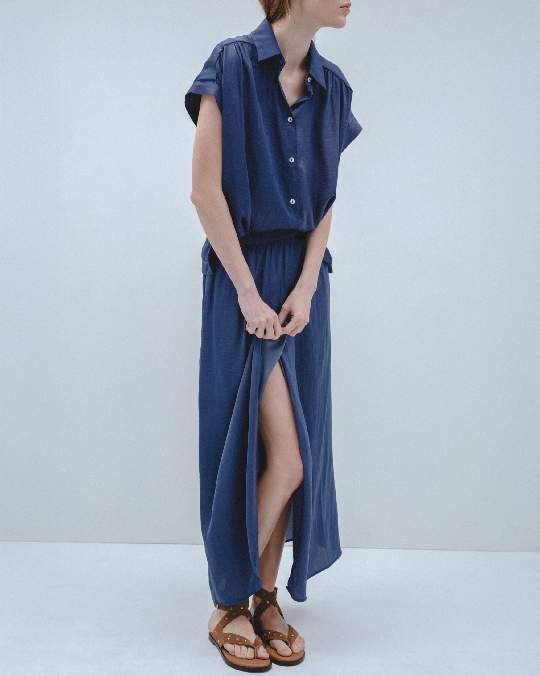 Falda Midi Pareo Fluida