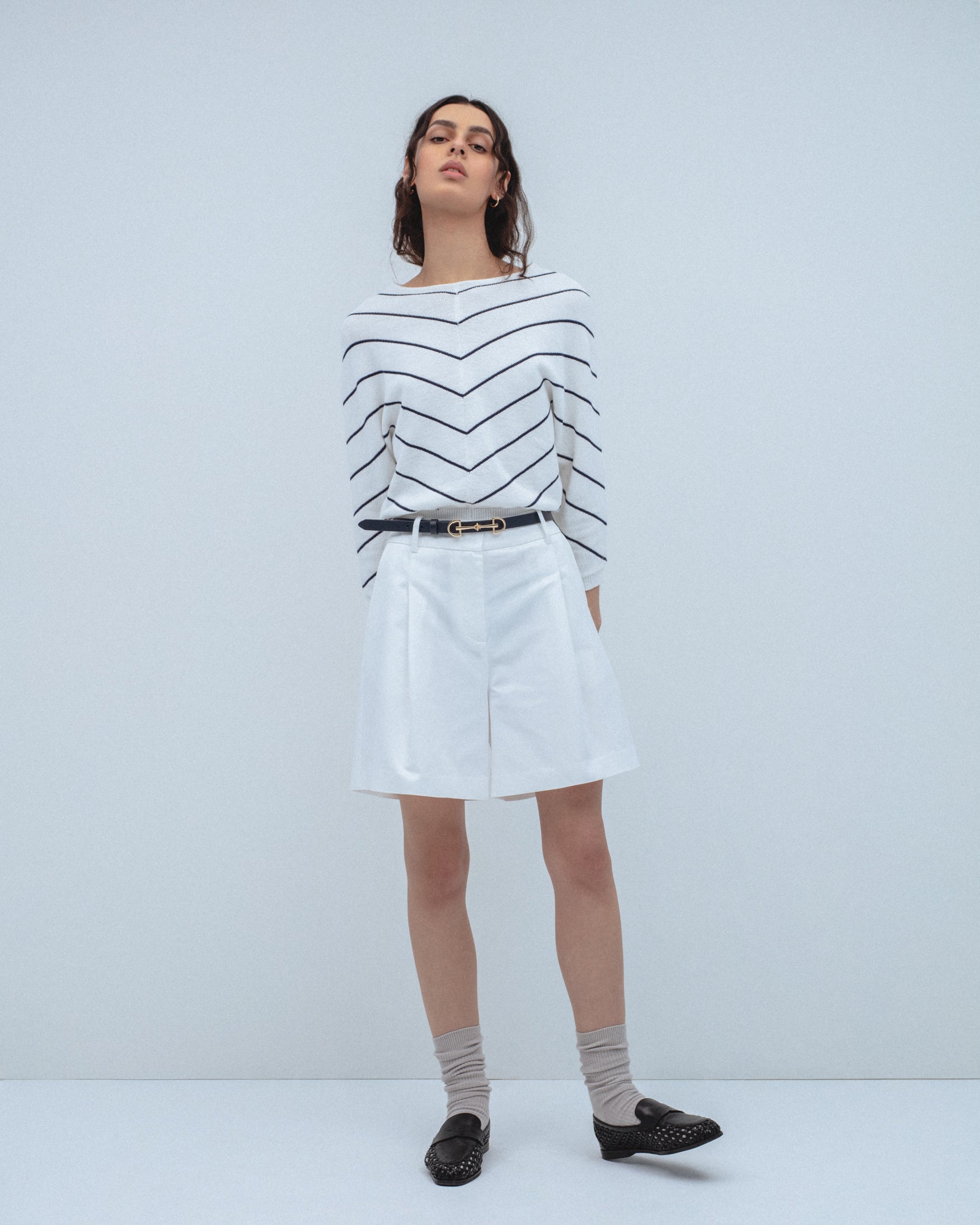 Bermuda Pinza Tiro Alto