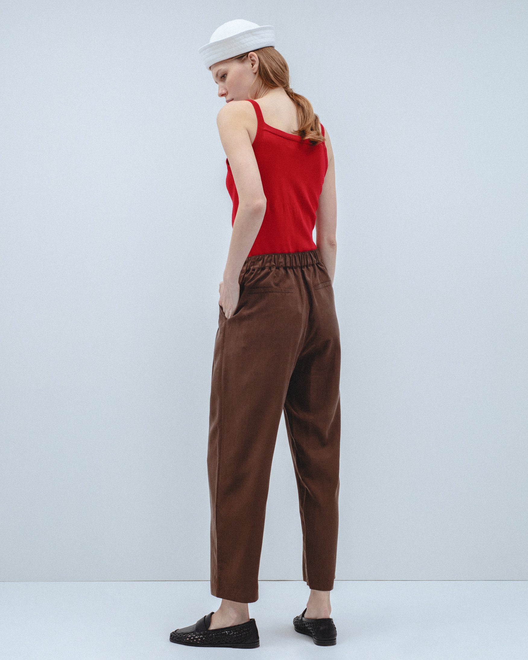 Pantalón Pinzas Cropped Wide Leg