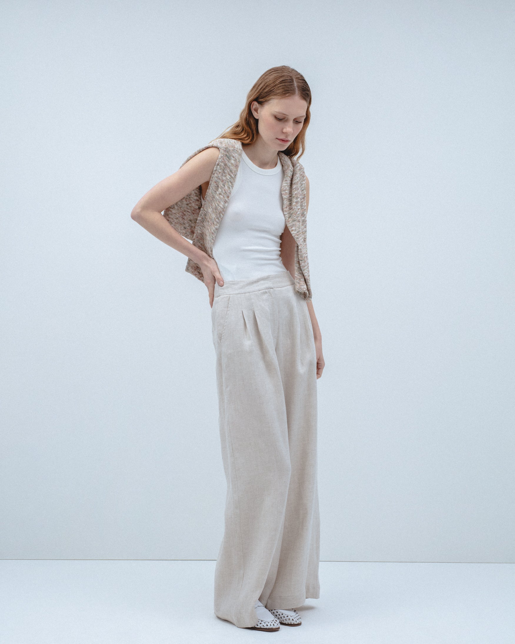 Pantalón Fluido Goma Mezcla Lino