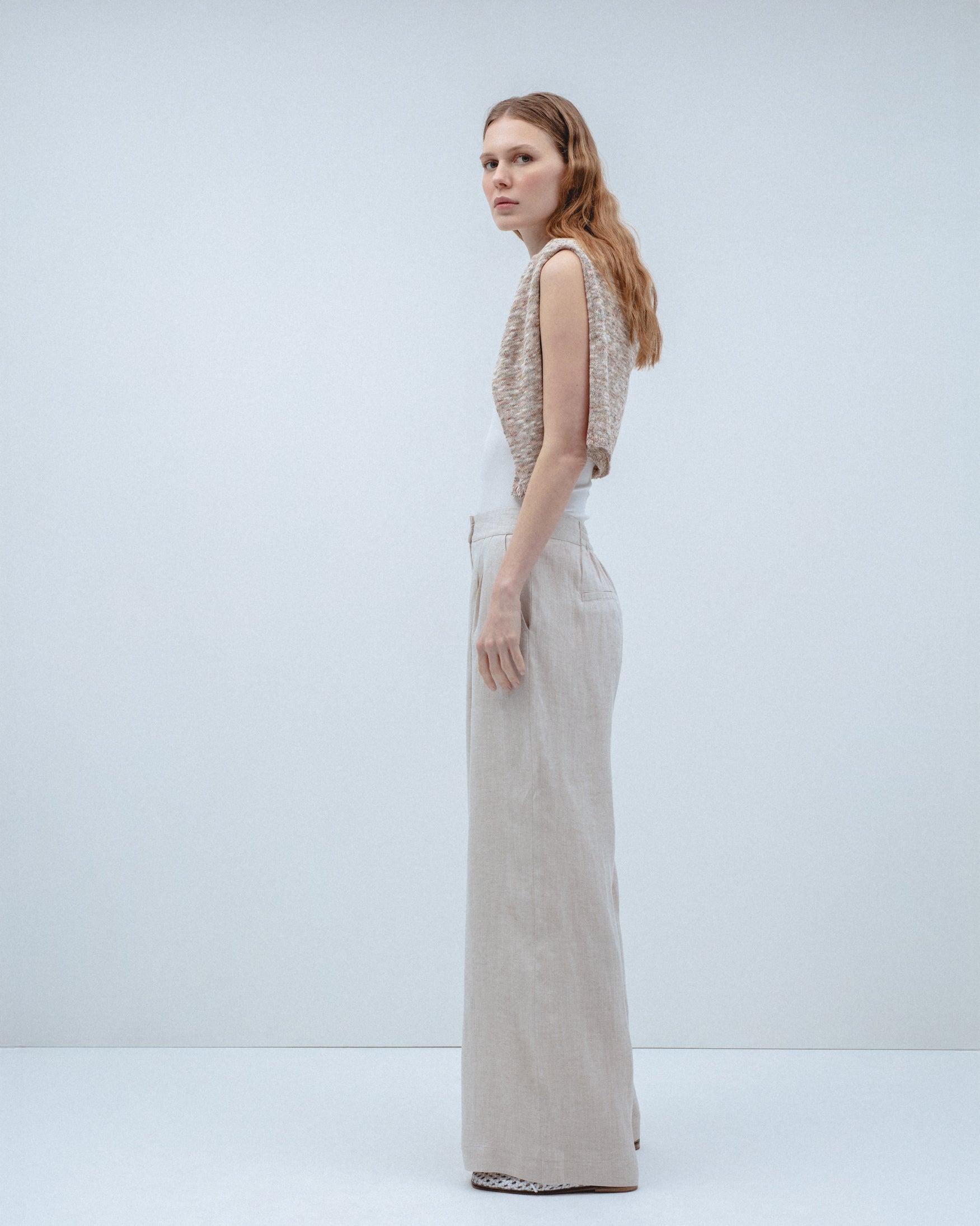 Pantalón Fluido Goma Mezcla Lino