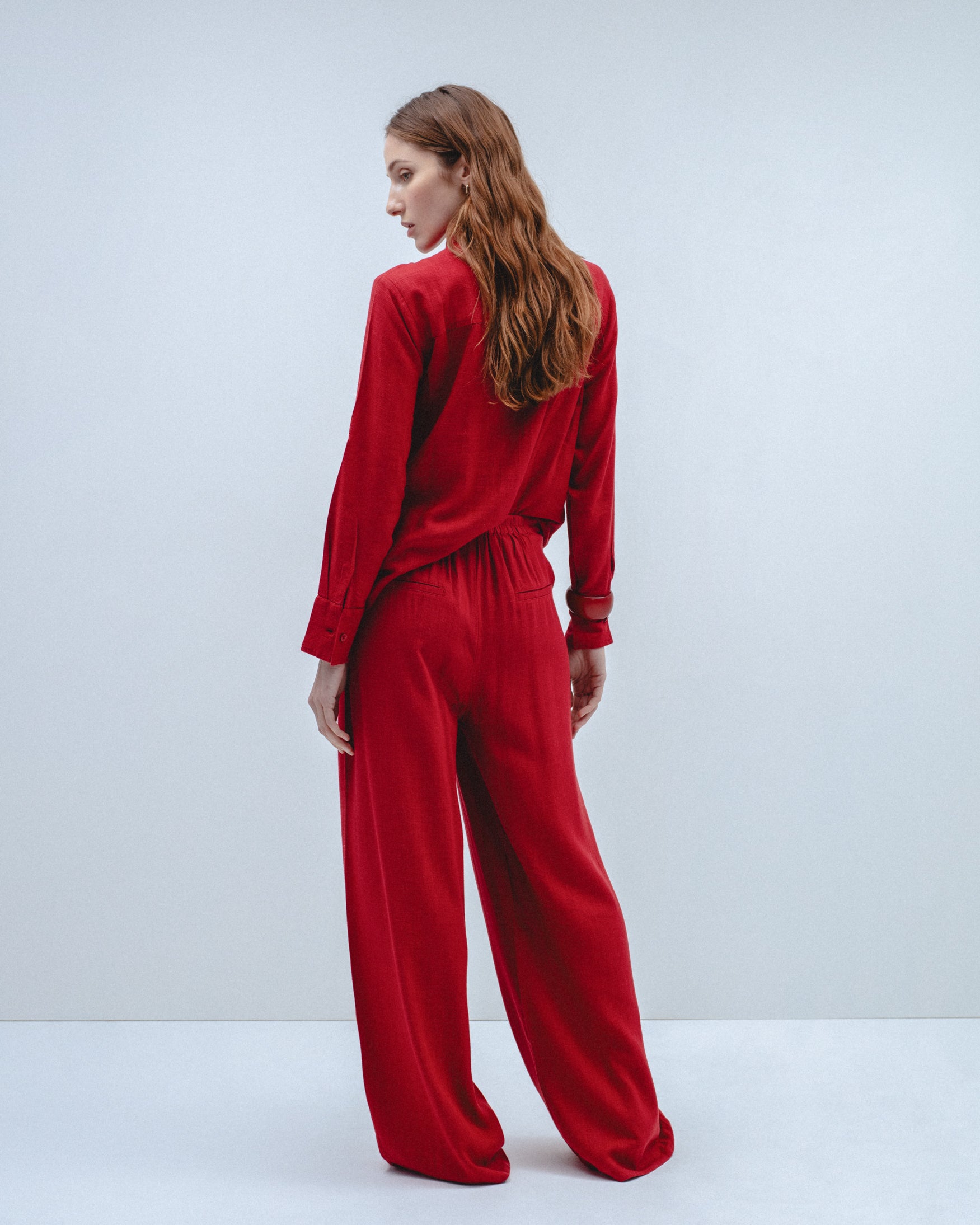 Pantalón Pliegues Wide Leg