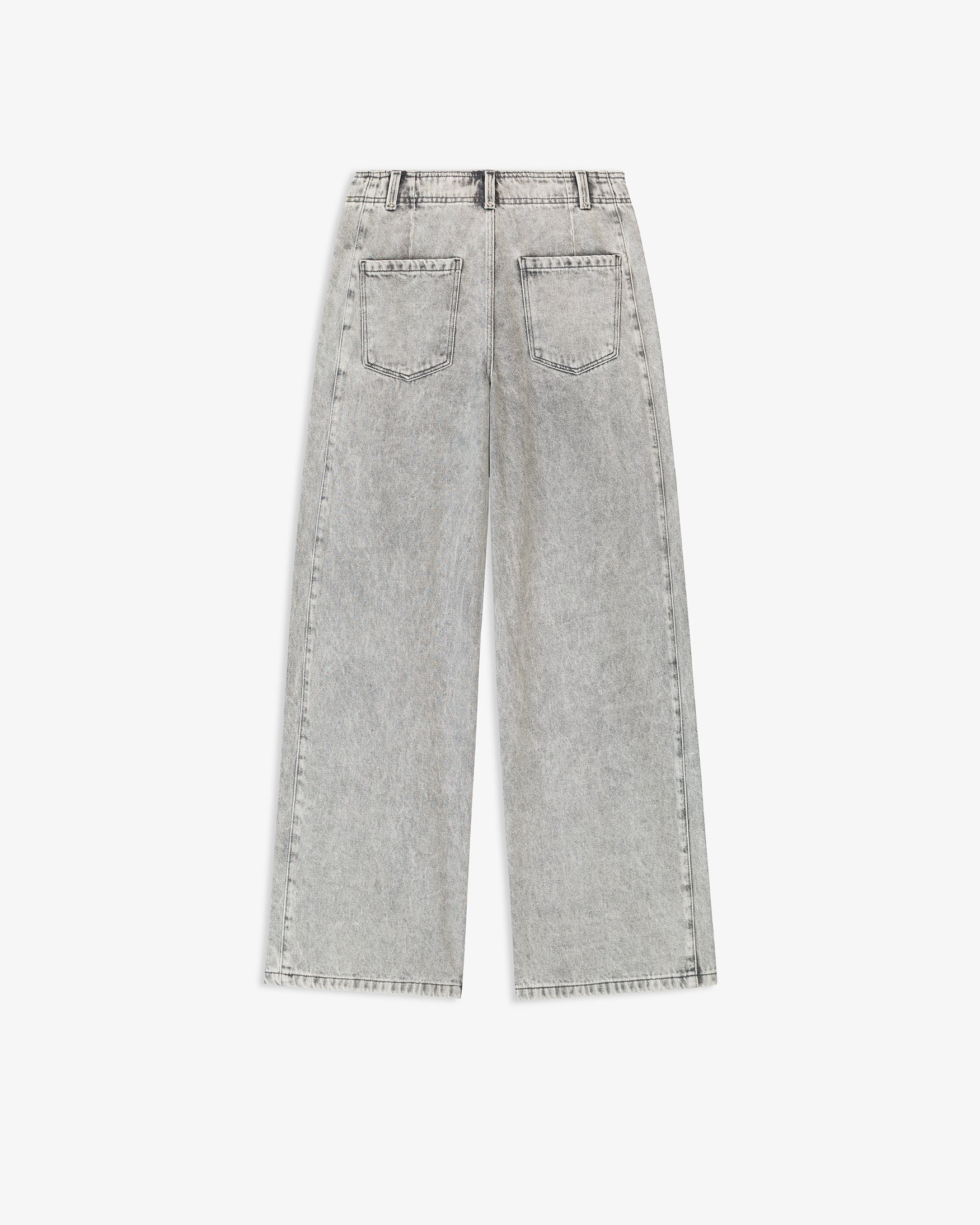 Jeans Wide Leg Efecto Lavado