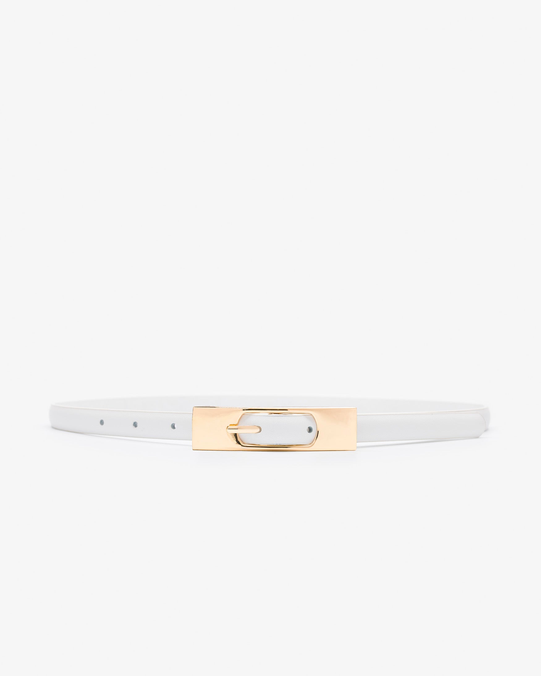 Cinturón Piel Hebilla Rectangular