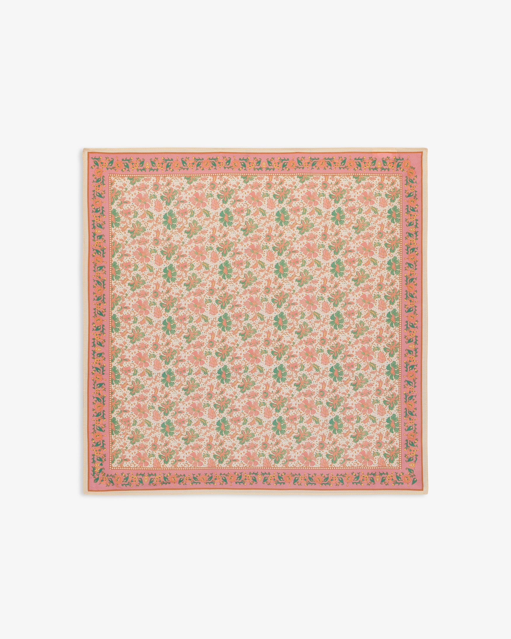 Pañuelo Seda Estampado Flores