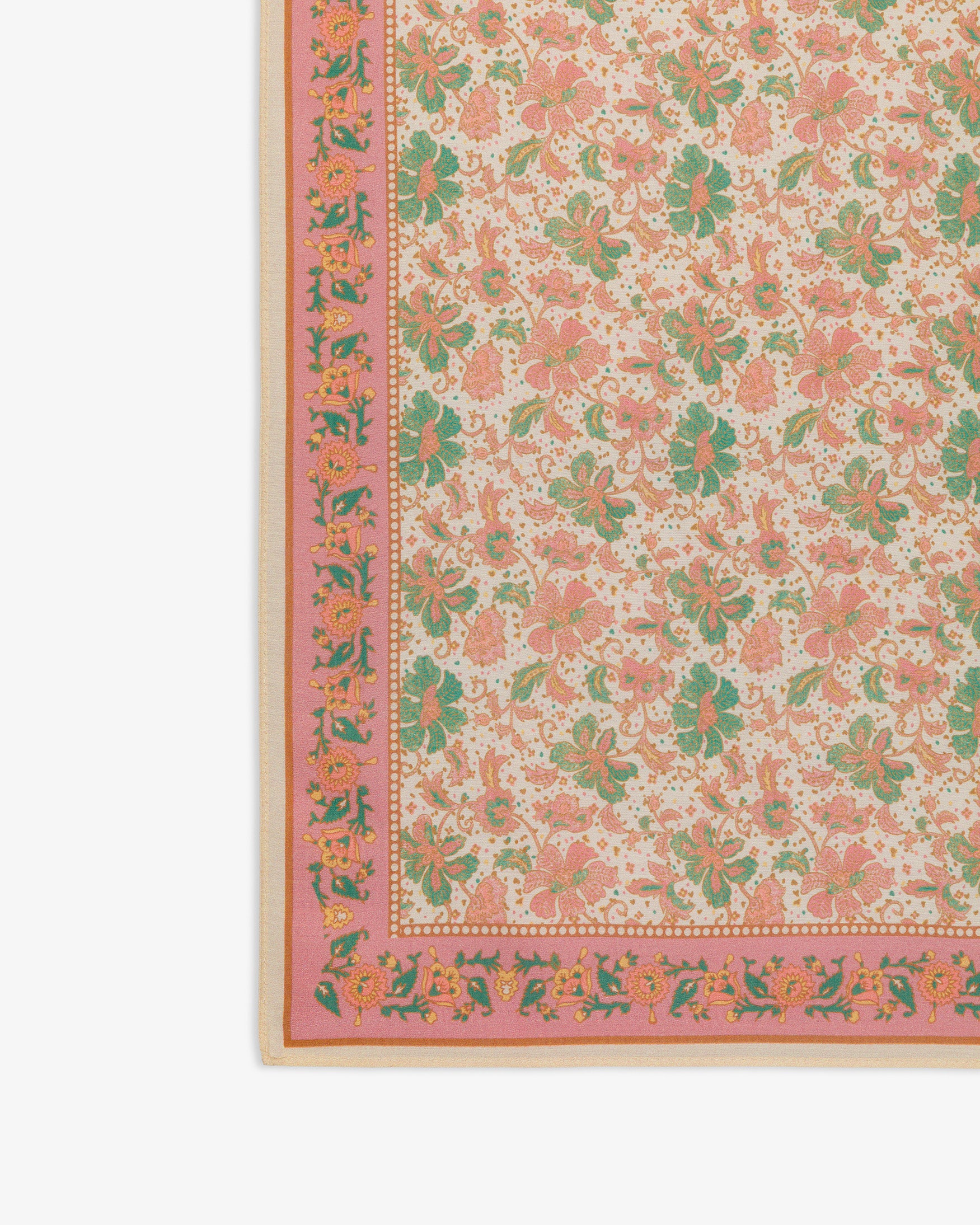 Pañuelo Seda Estampado Flores