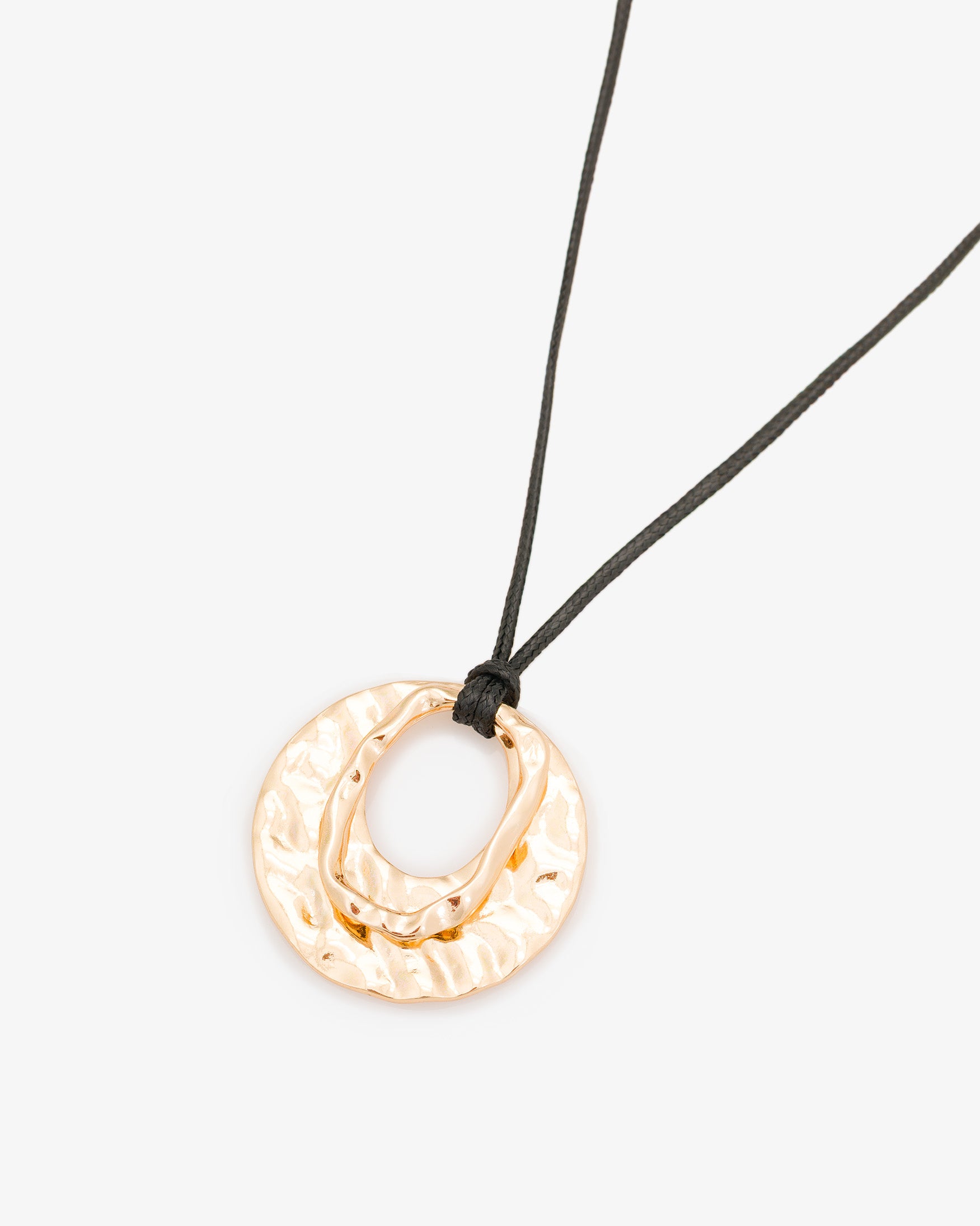 Collar Cordón Colgante Martilleado