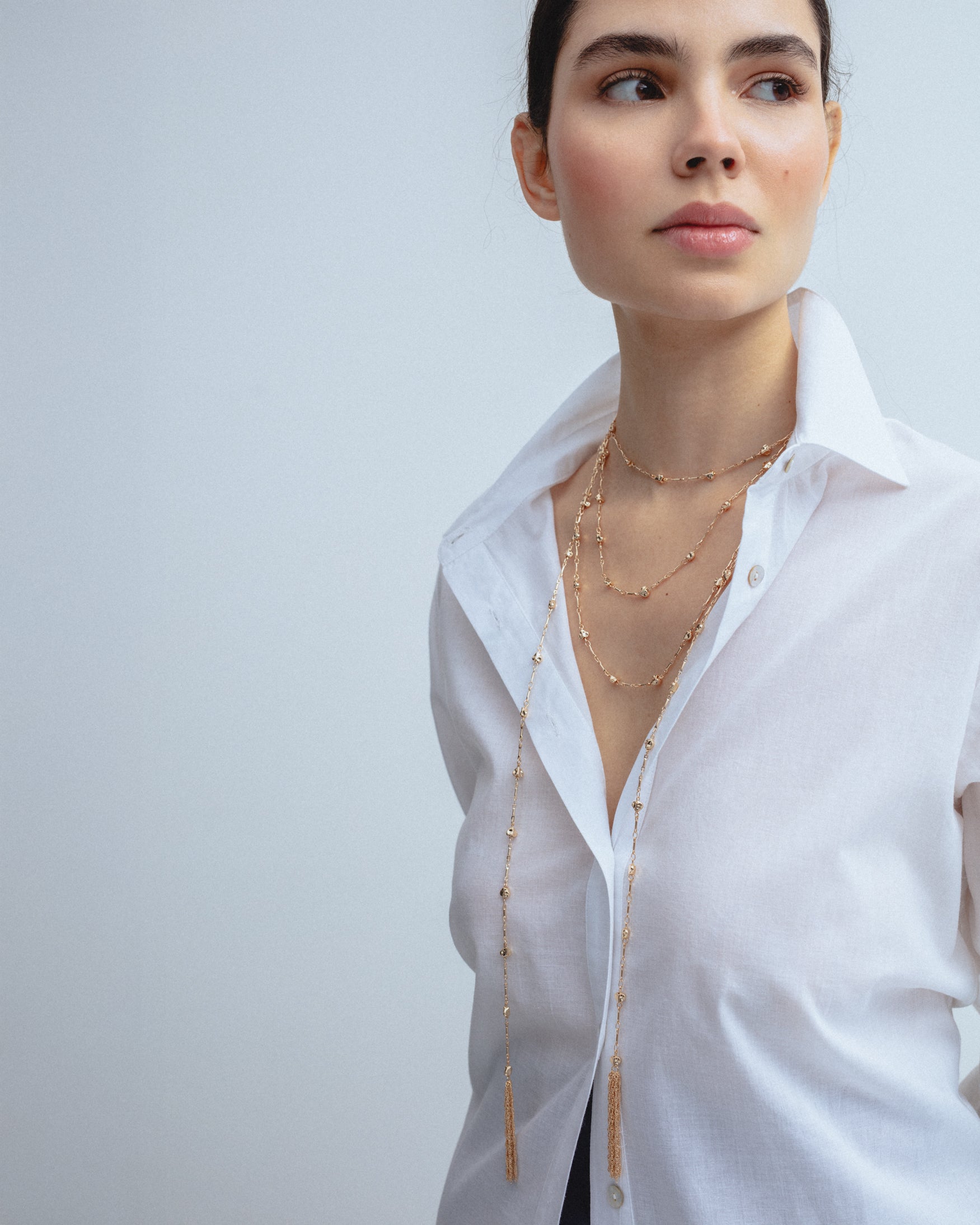 Collar Multiposición Cadena Borlas