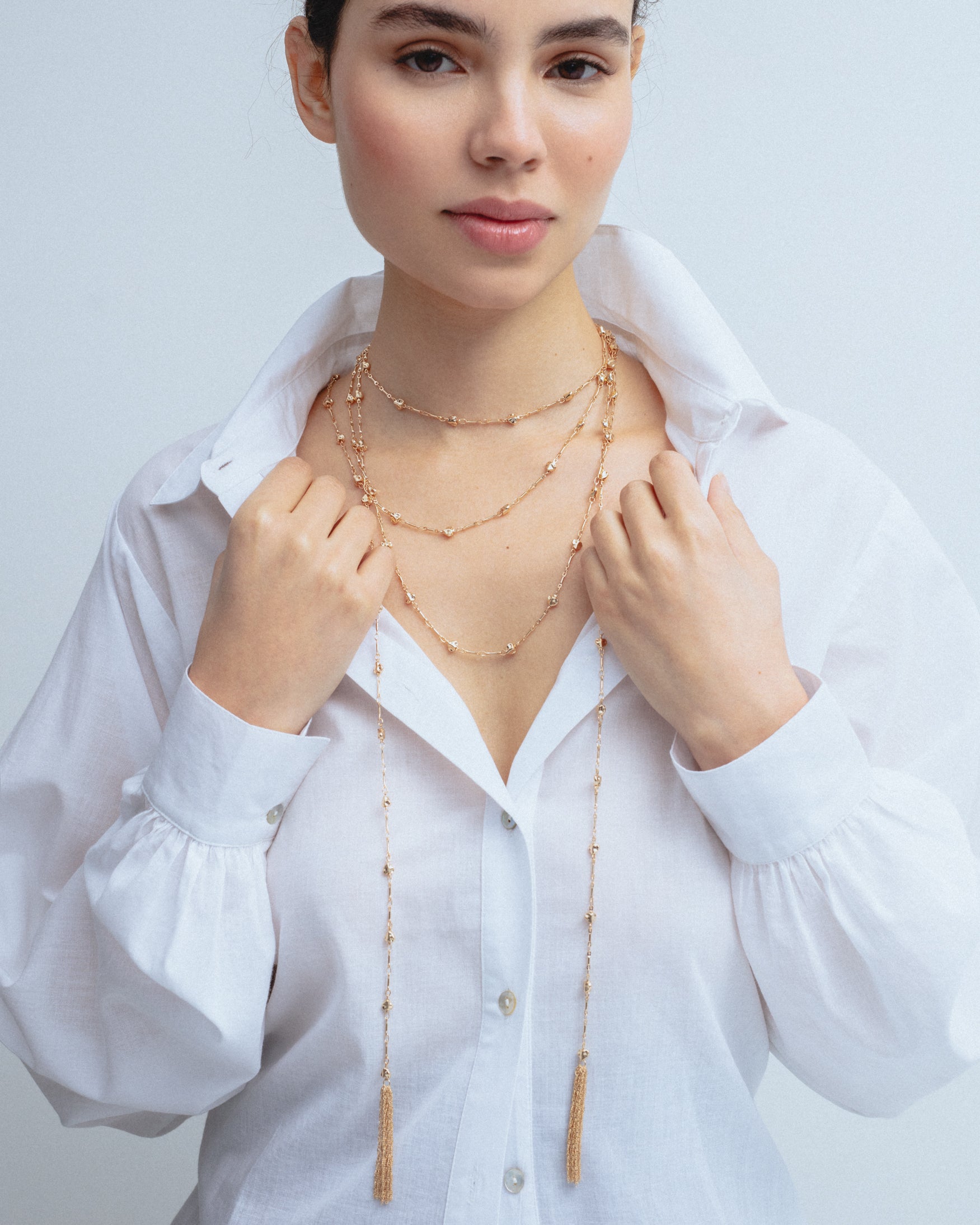 Collar Multiposición Cadena Borlas