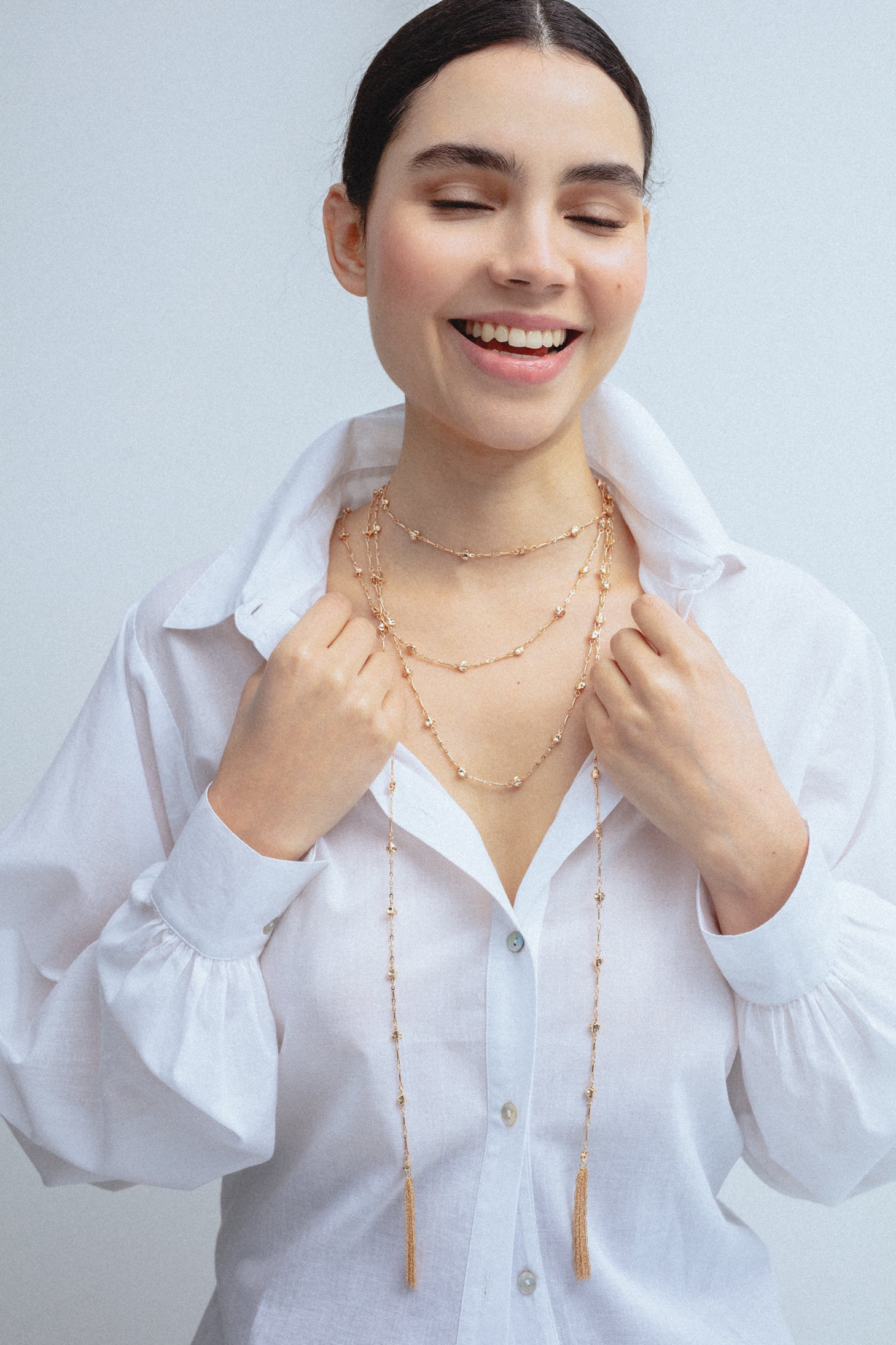 Collar Multiposición Cadena Borlas