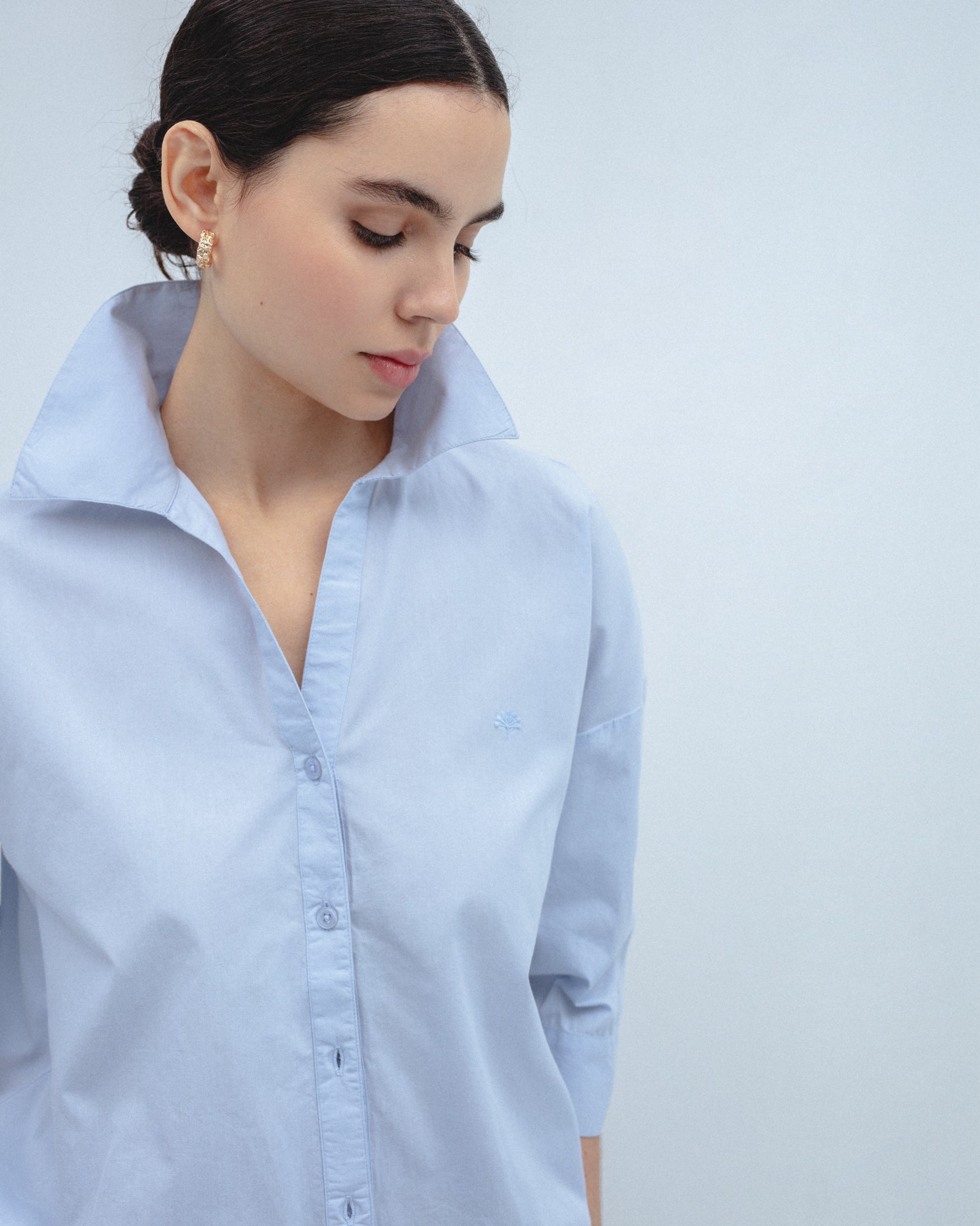 Camisa Corta Oversize Popelín