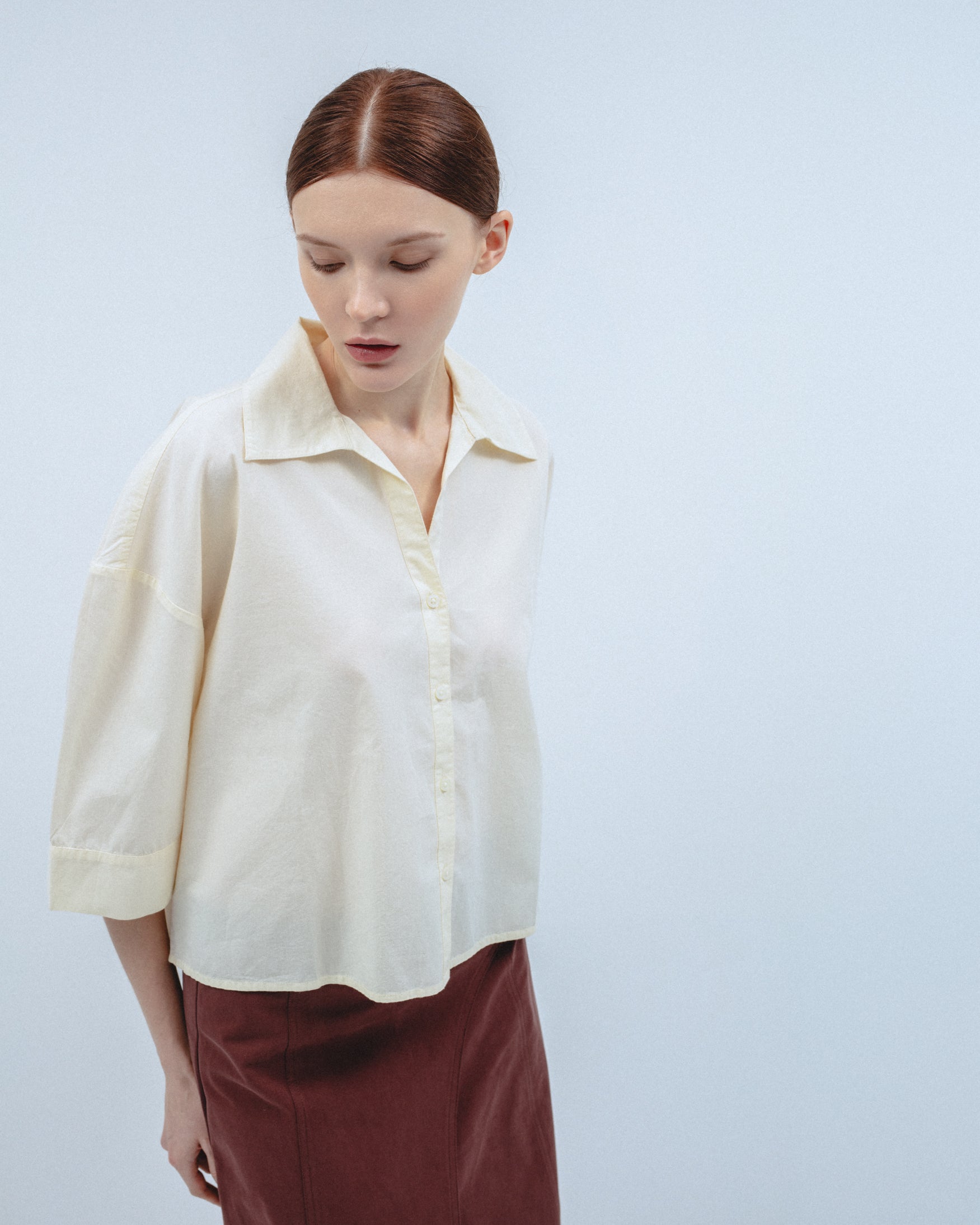 Camisa Corta Oversize Popelín