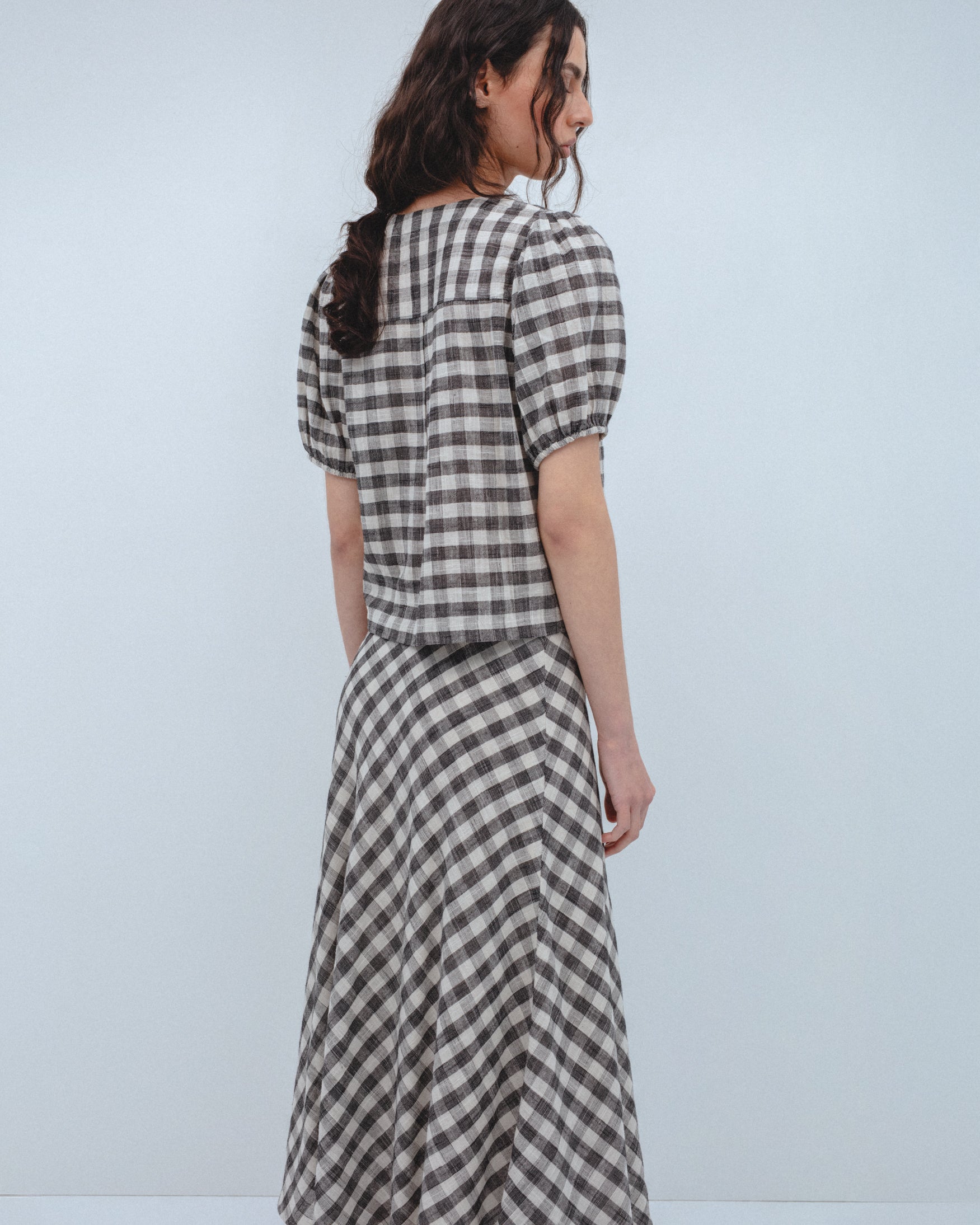 Blusa Cuadro Vichy Lazos