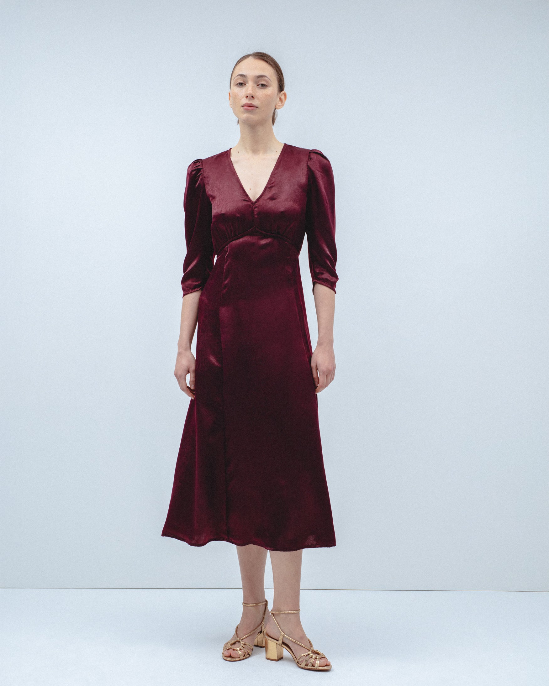 Vestido Midi Satinado