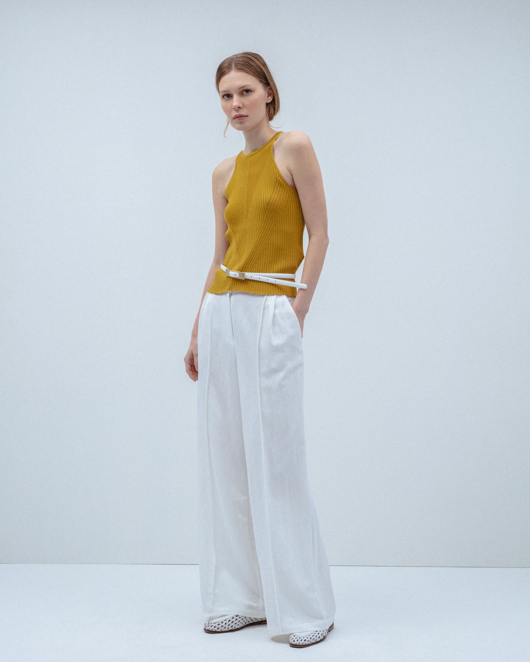 Top Punto Halter Rayas