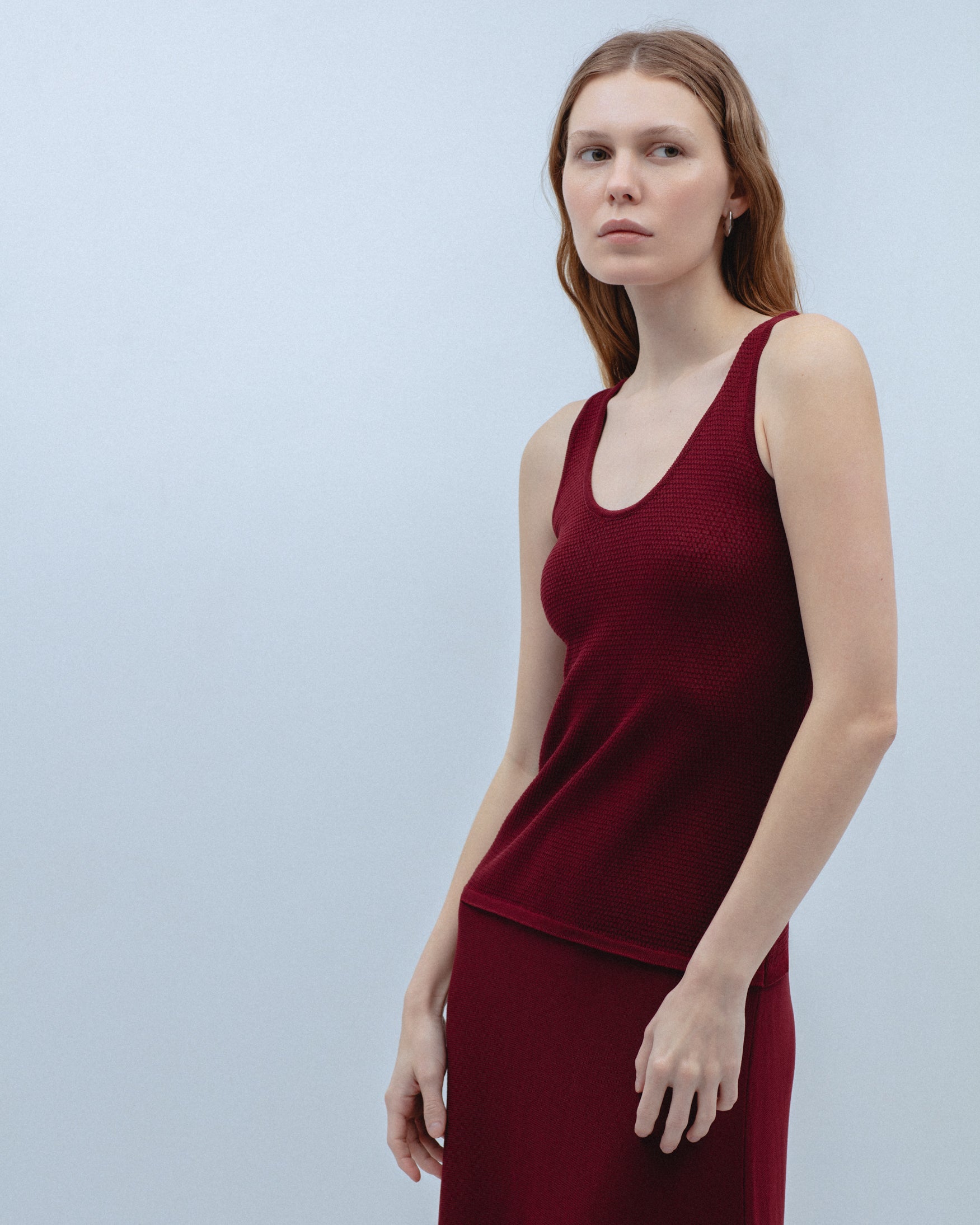 Vestido Midi Punto Corte Cintura