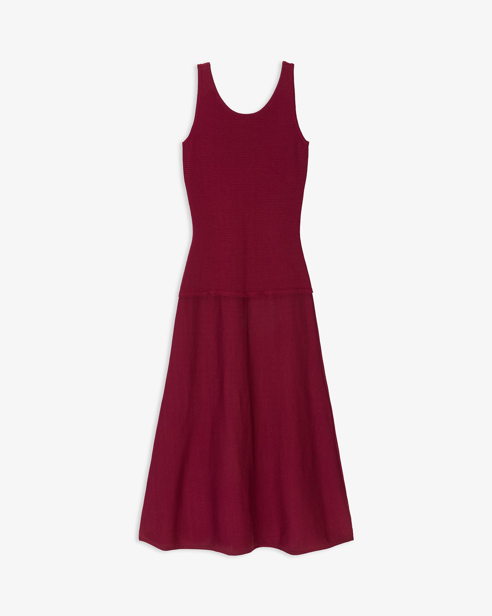 Vestido Midi Punto Corte Cintura