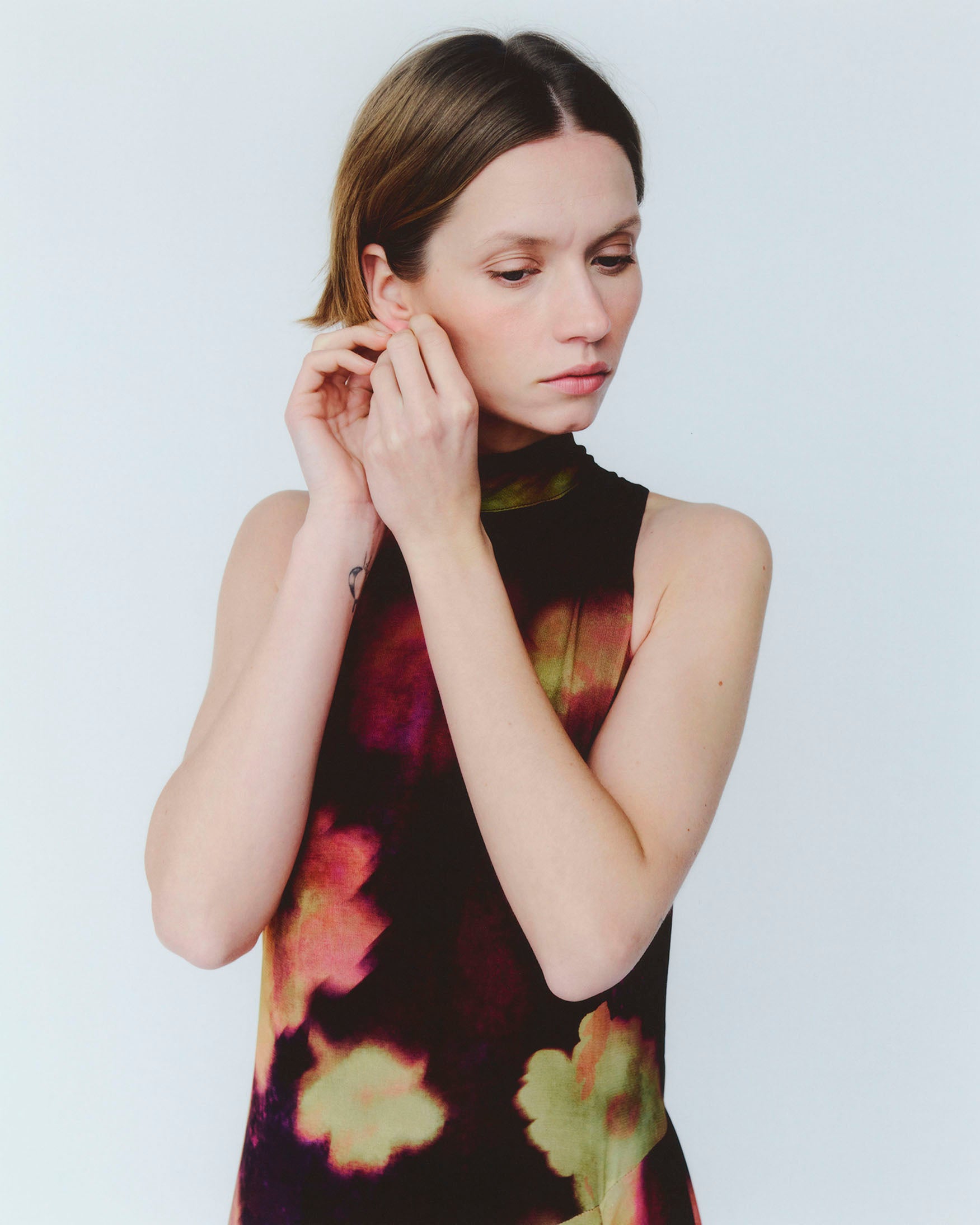 Vestido Midi Halter Lazo Estampado