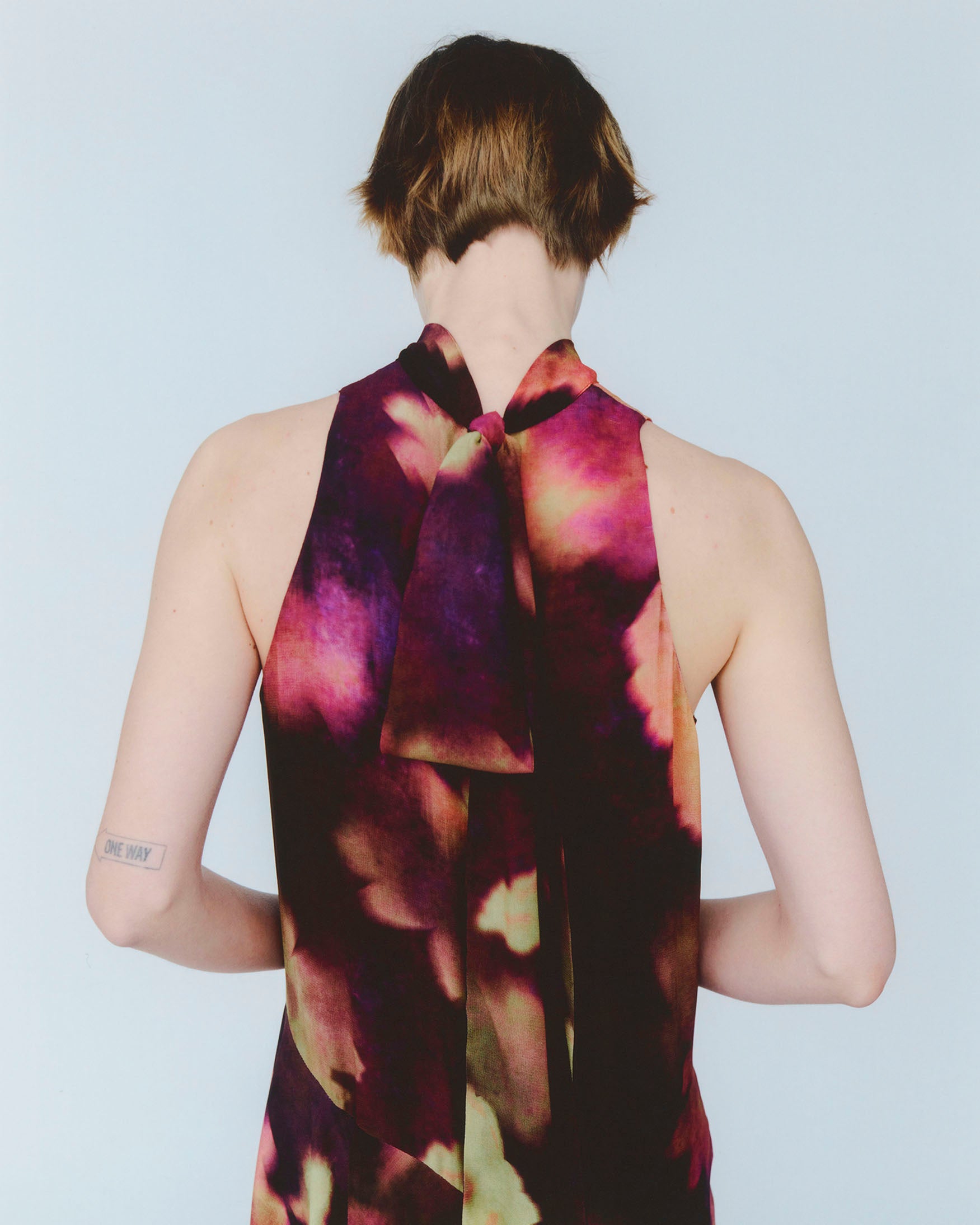 Vestido Midi Halter Lazo Estampado