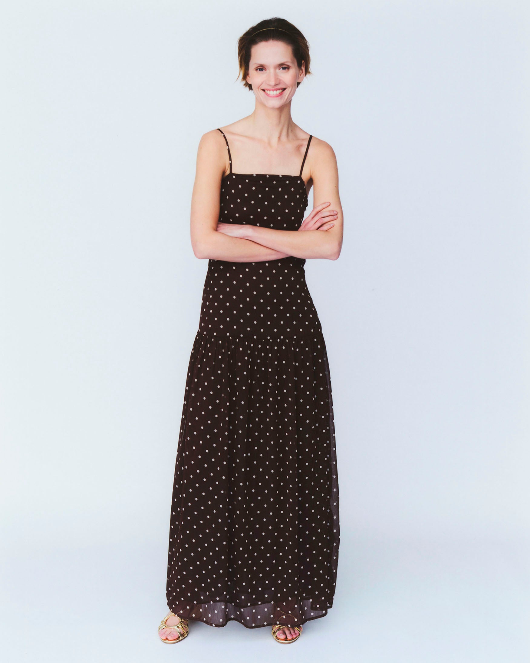 Vestido Corto Tirantes Estampado Lunares