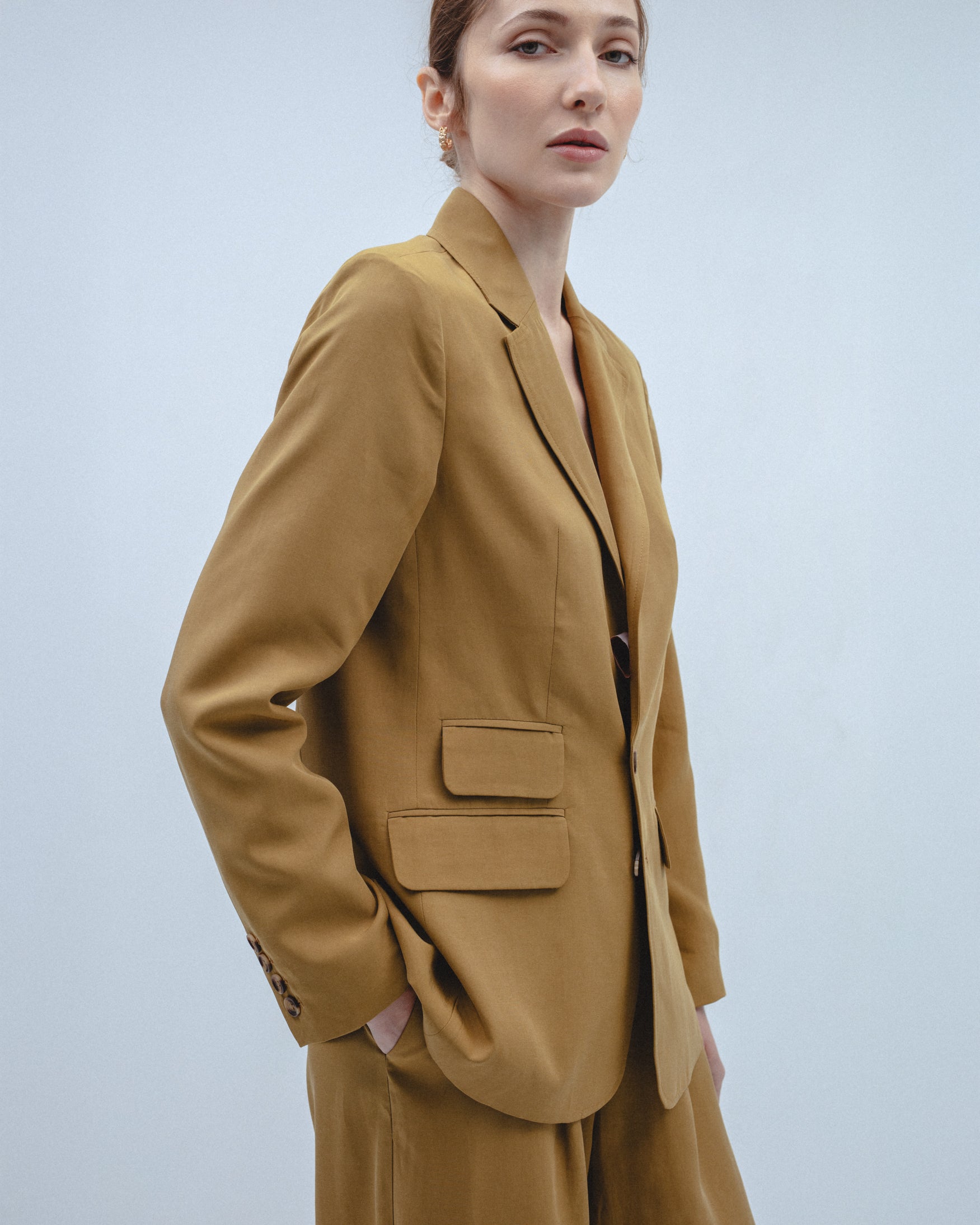 Americana Fluida Con Lino