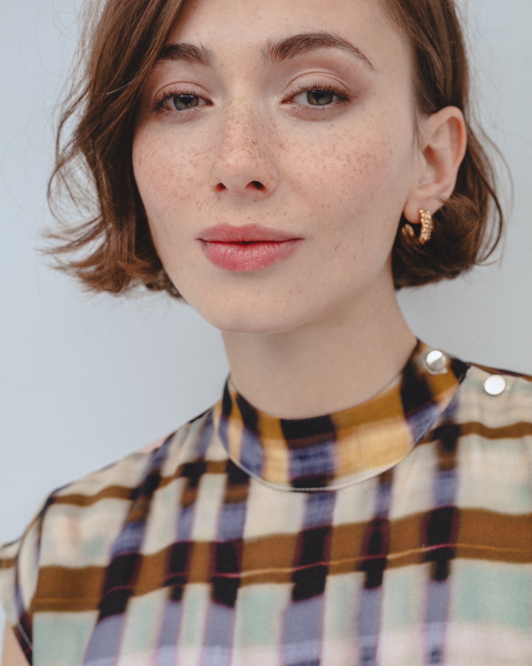 Top Cruzado Estampado Cuadros