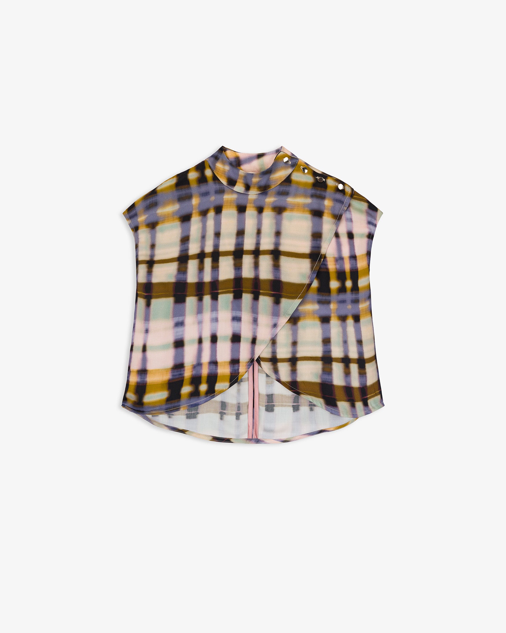 Top Cruzado Estampado Cuadros