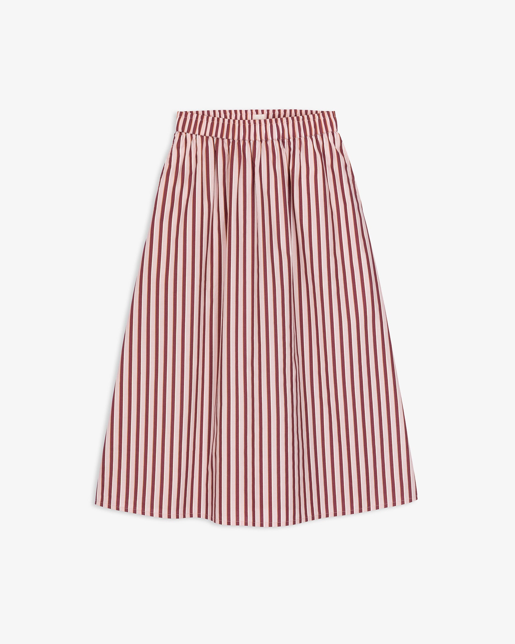 Falda Midi Rayas Popelín