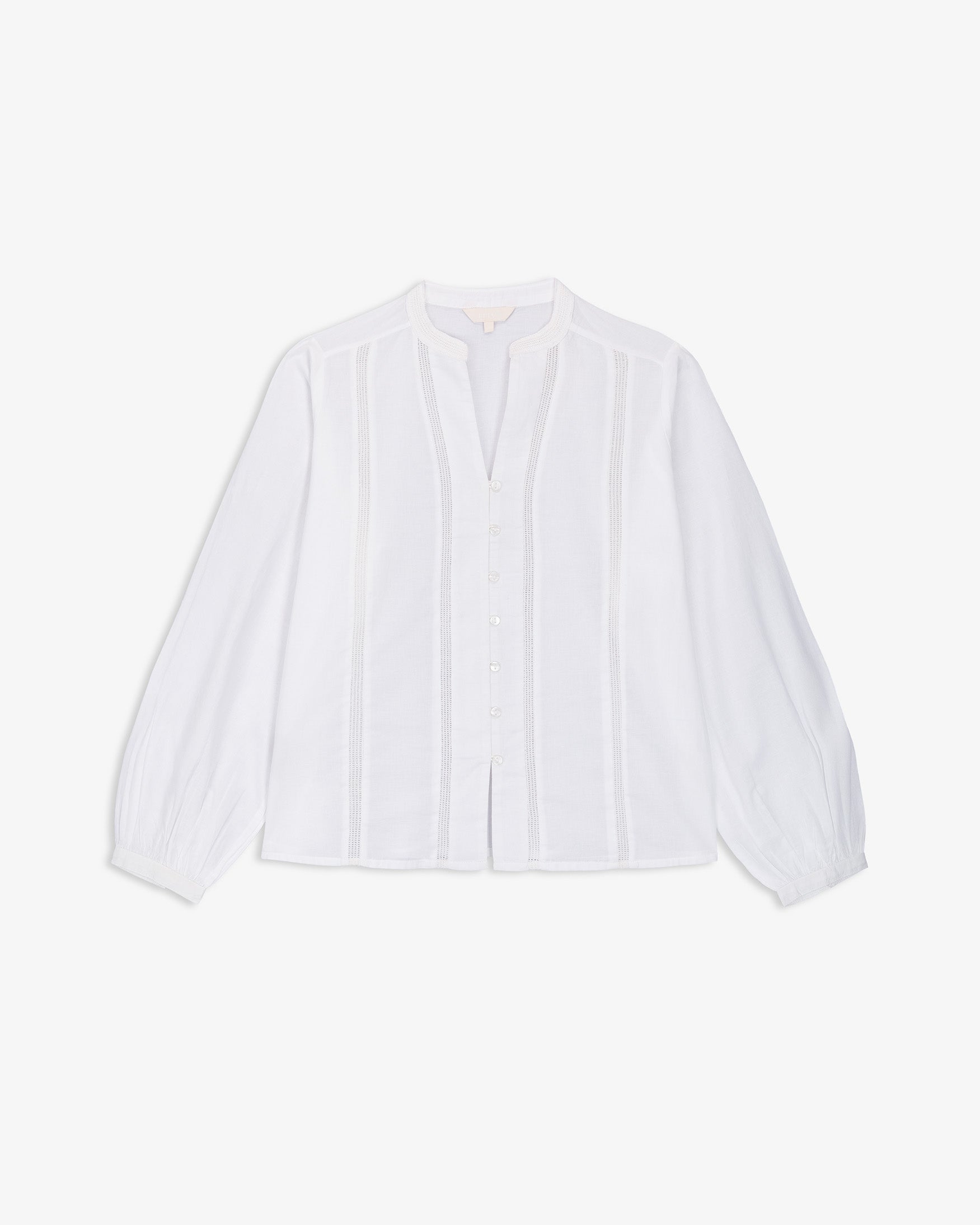 Camisa Algodón Tiras Bordadas