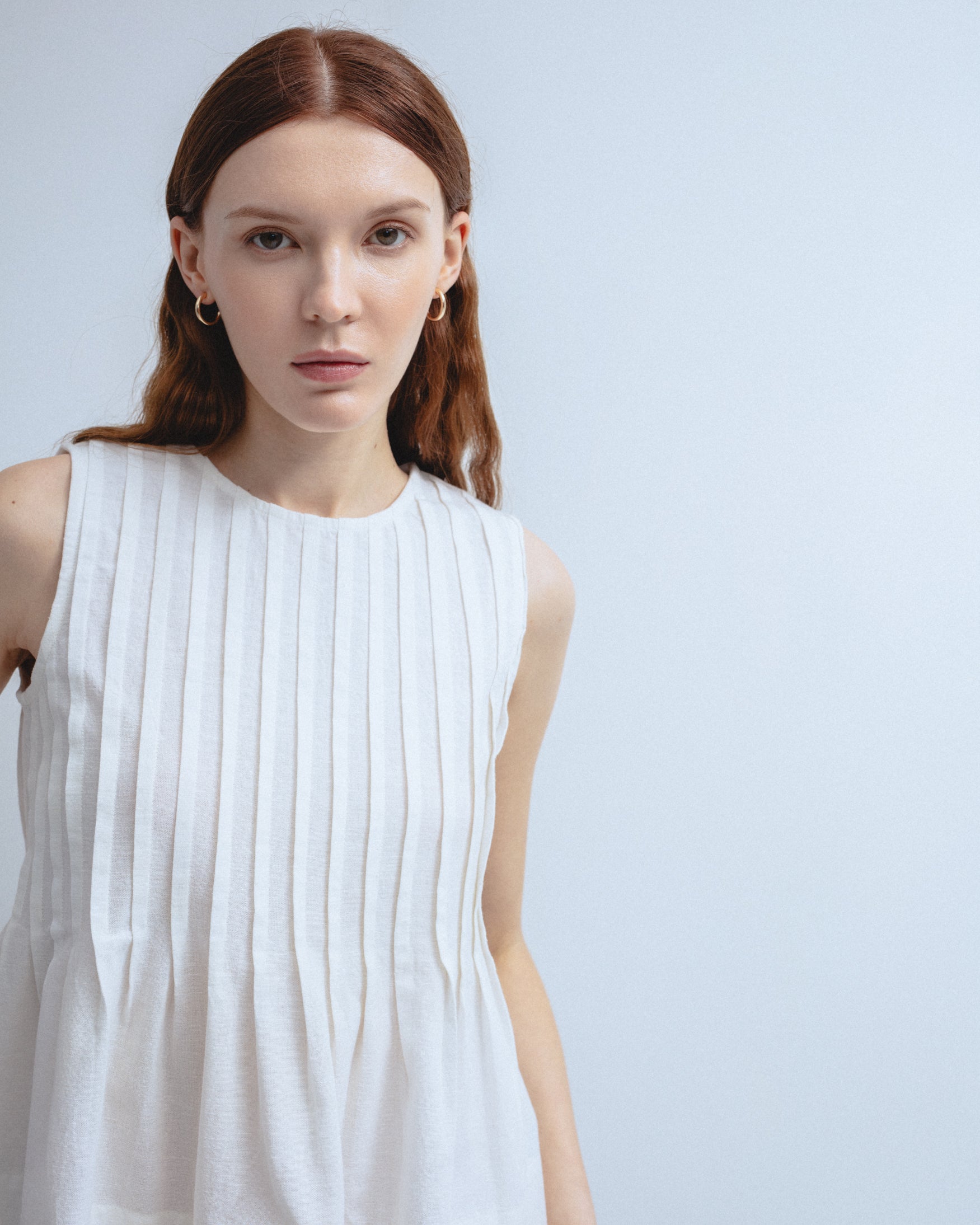 Blusa Jaretas Sin Mangas Algodón y Lino