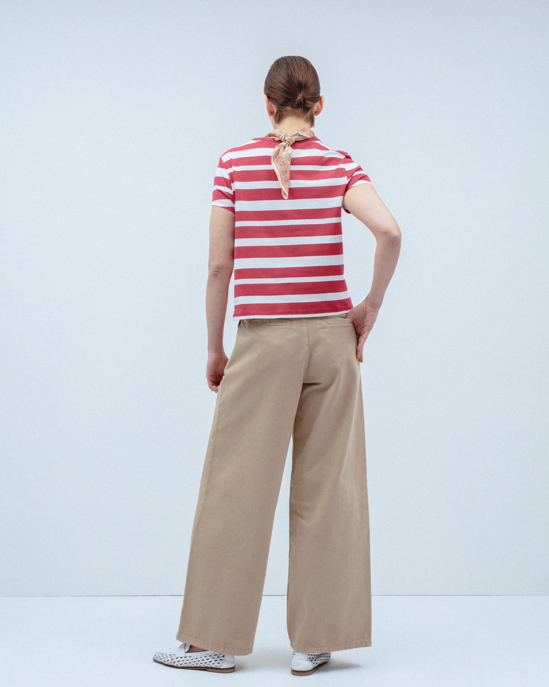 Pantalón Sarga Wide Leg Pinzas