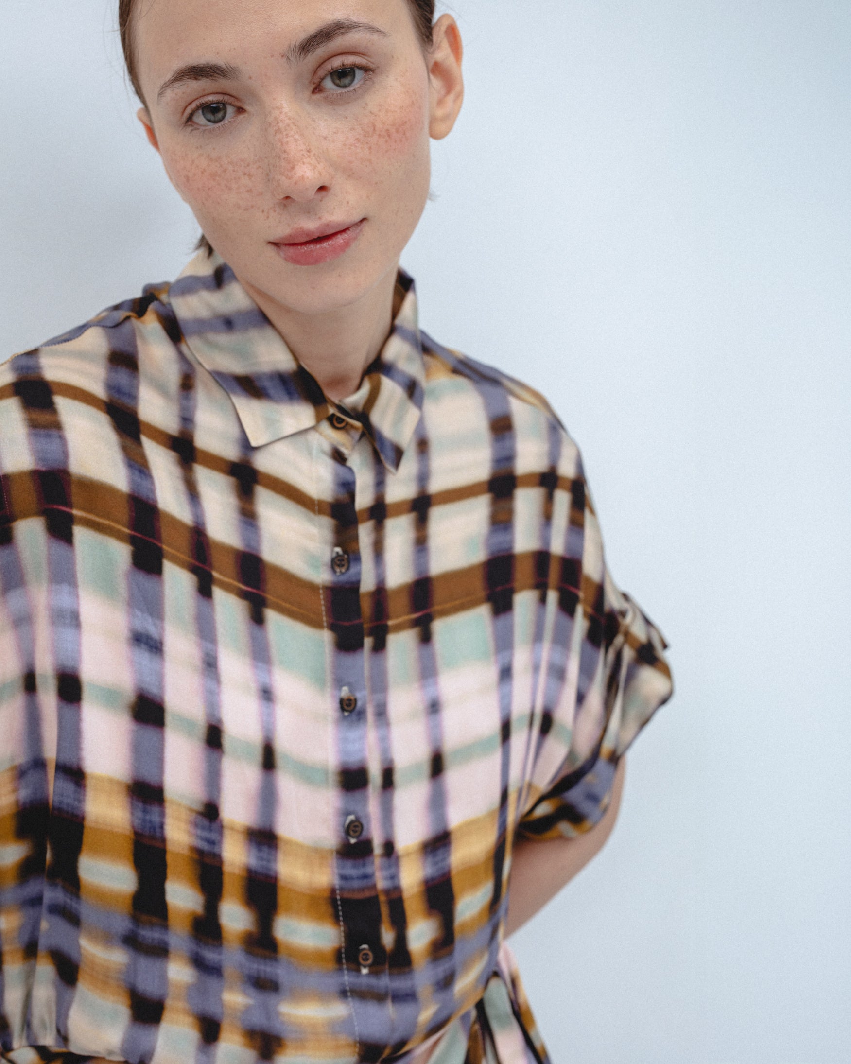 Vestido Corto Estampado Pareo