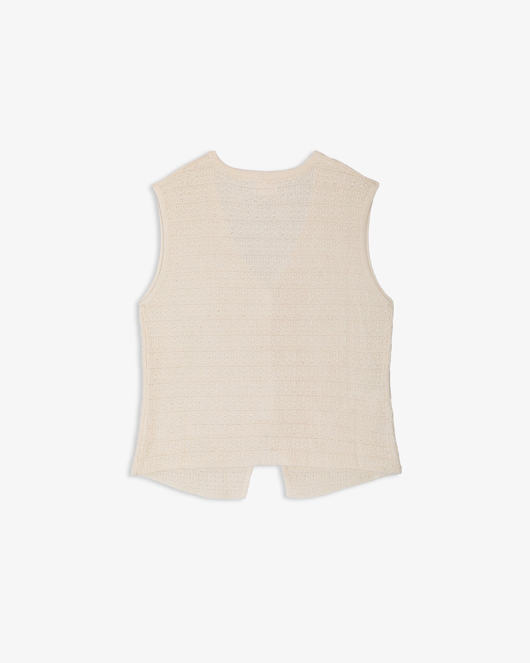 Chaleco Punto Textura Botones