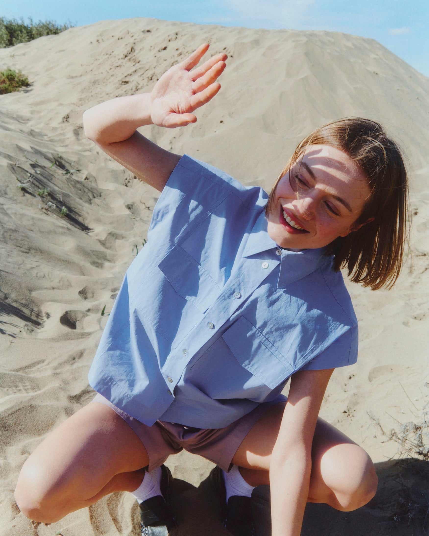 Camisa Sin Mangas Bolsillos Parche