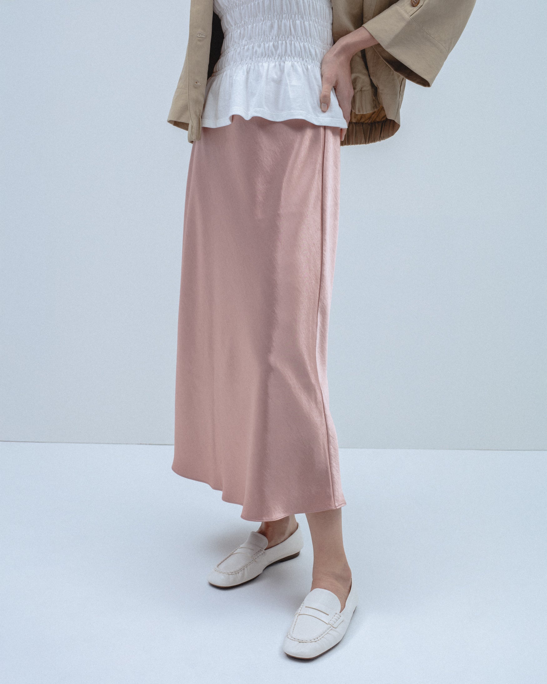 Falda Midi Satinada