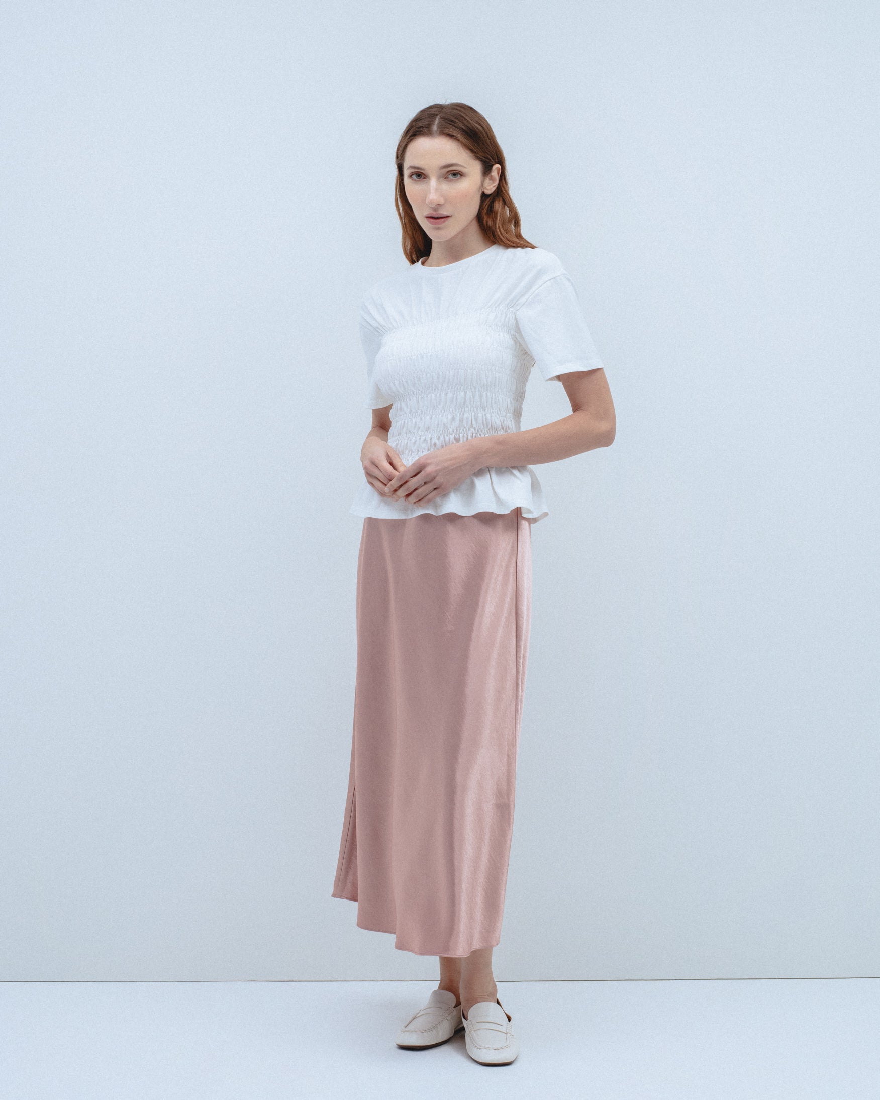 Falda Midi Satinada