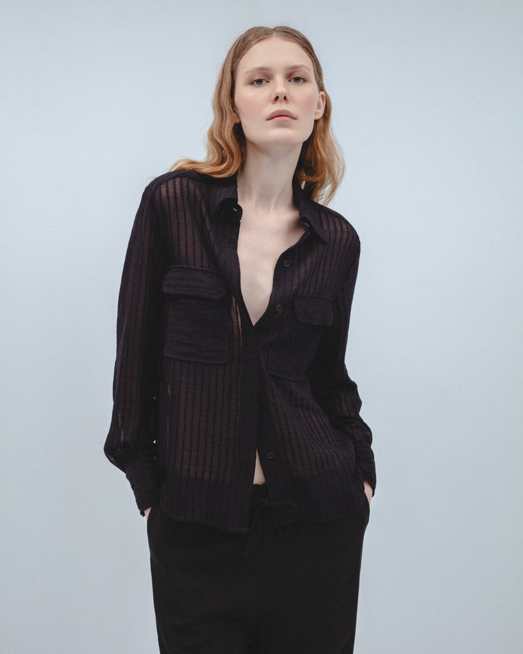 Camisa Rayas Bolsillos