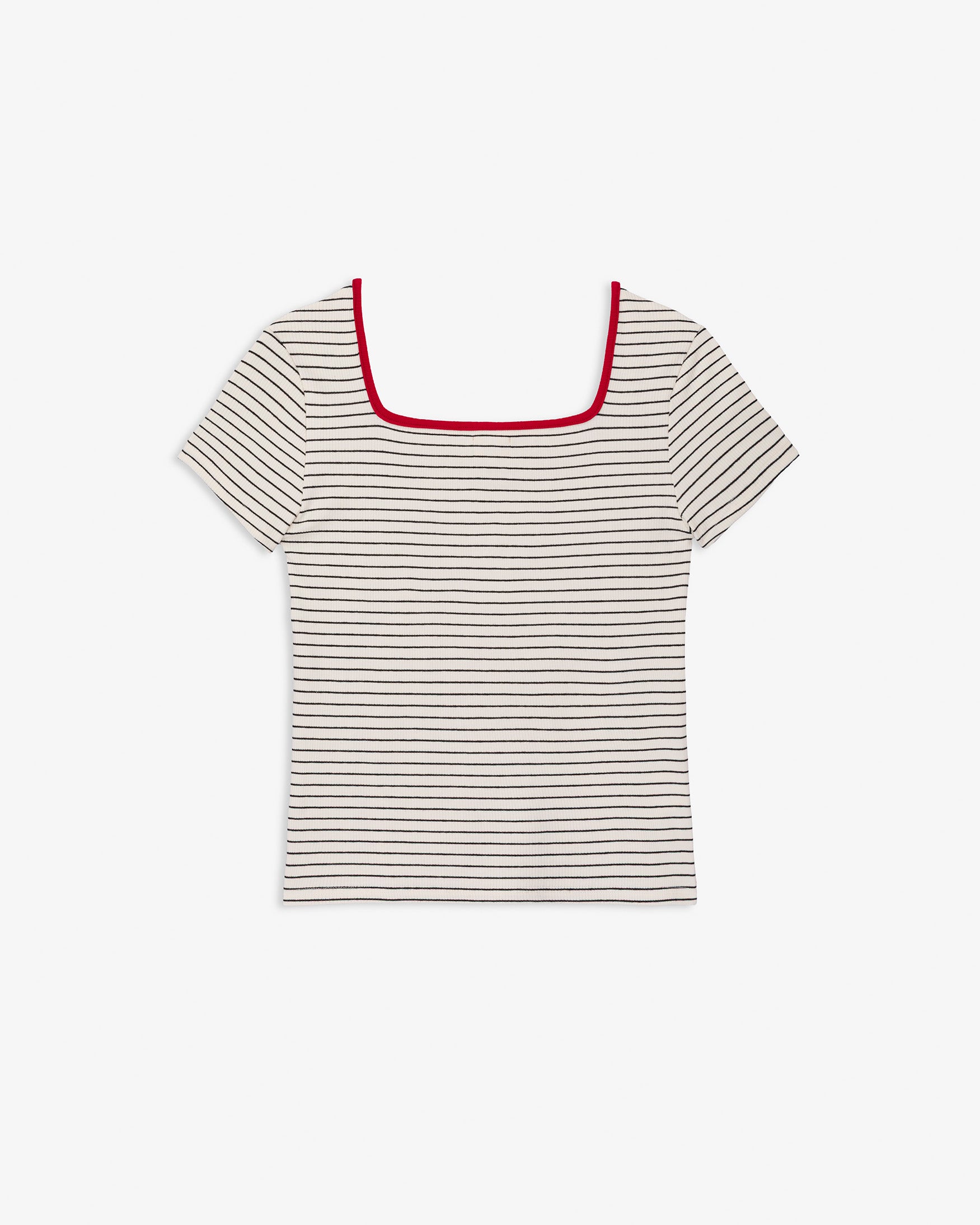 Camiseta Escote Cuadrado Rayas
