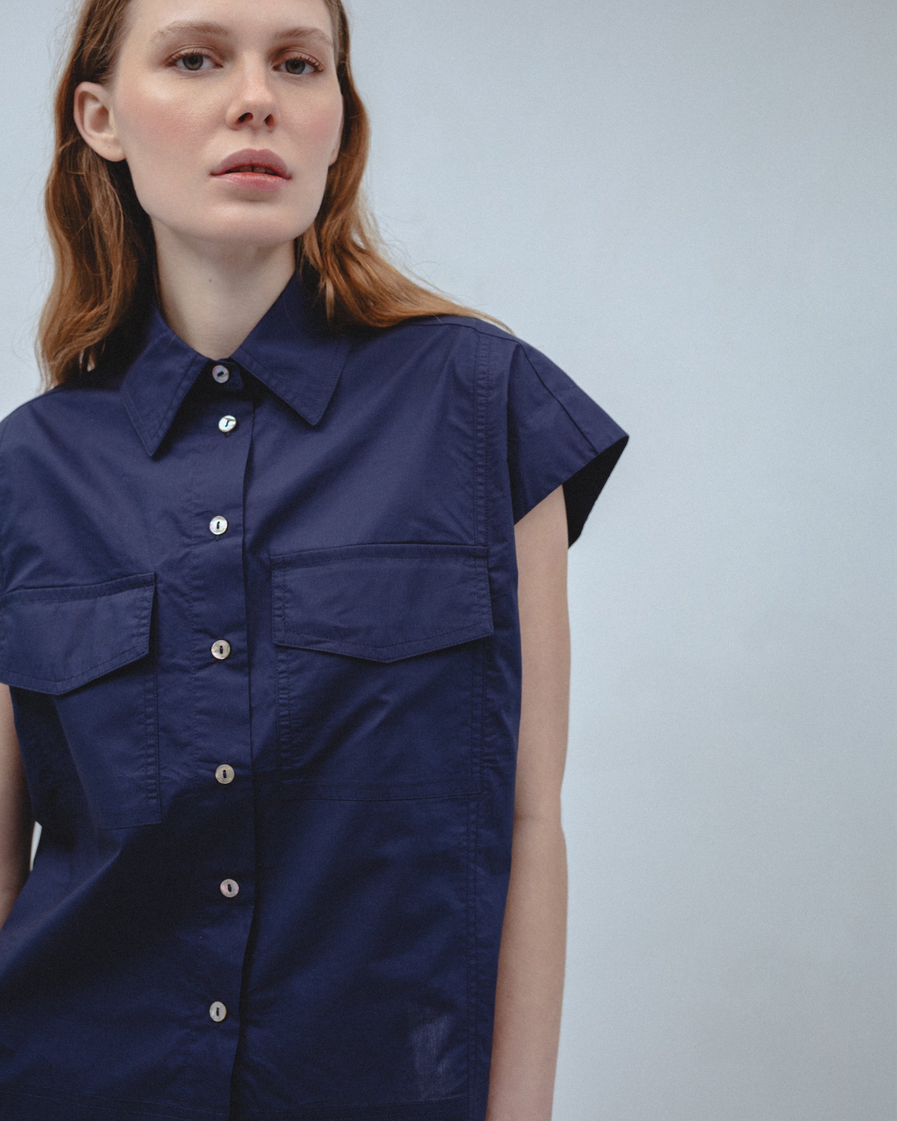 Camisa Algodón Bolsillos Parche