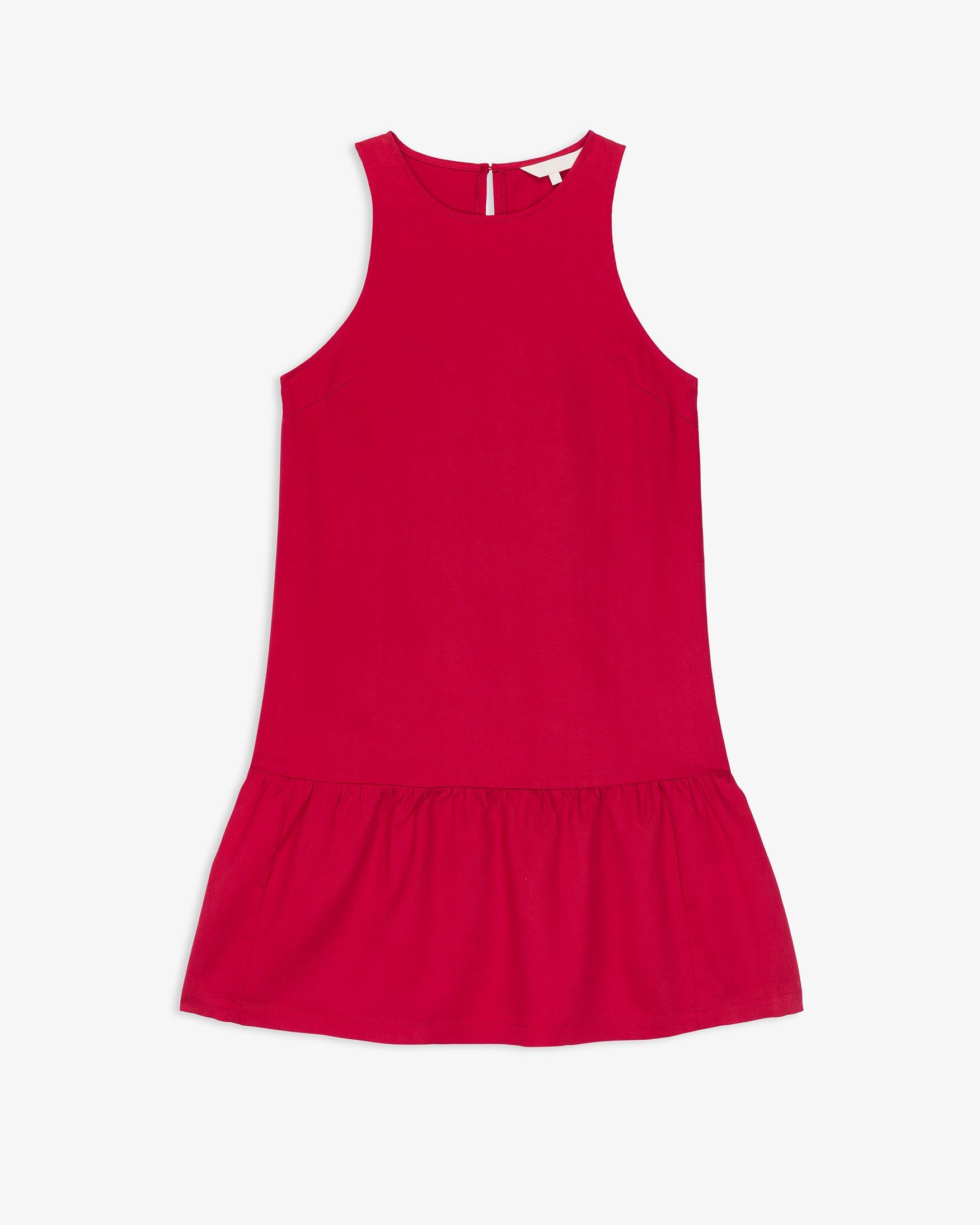 Vestido Corto Evasé Volante