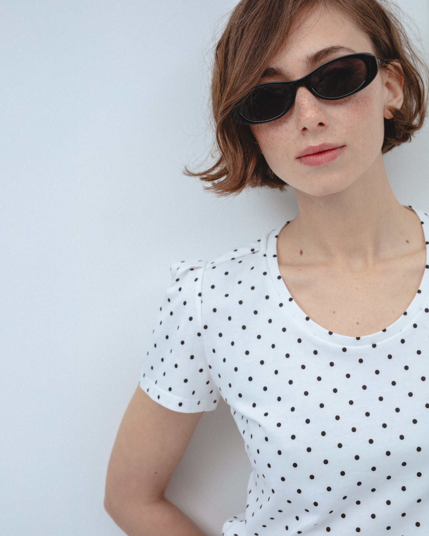 Camiseta Algodón Estampada Lunares