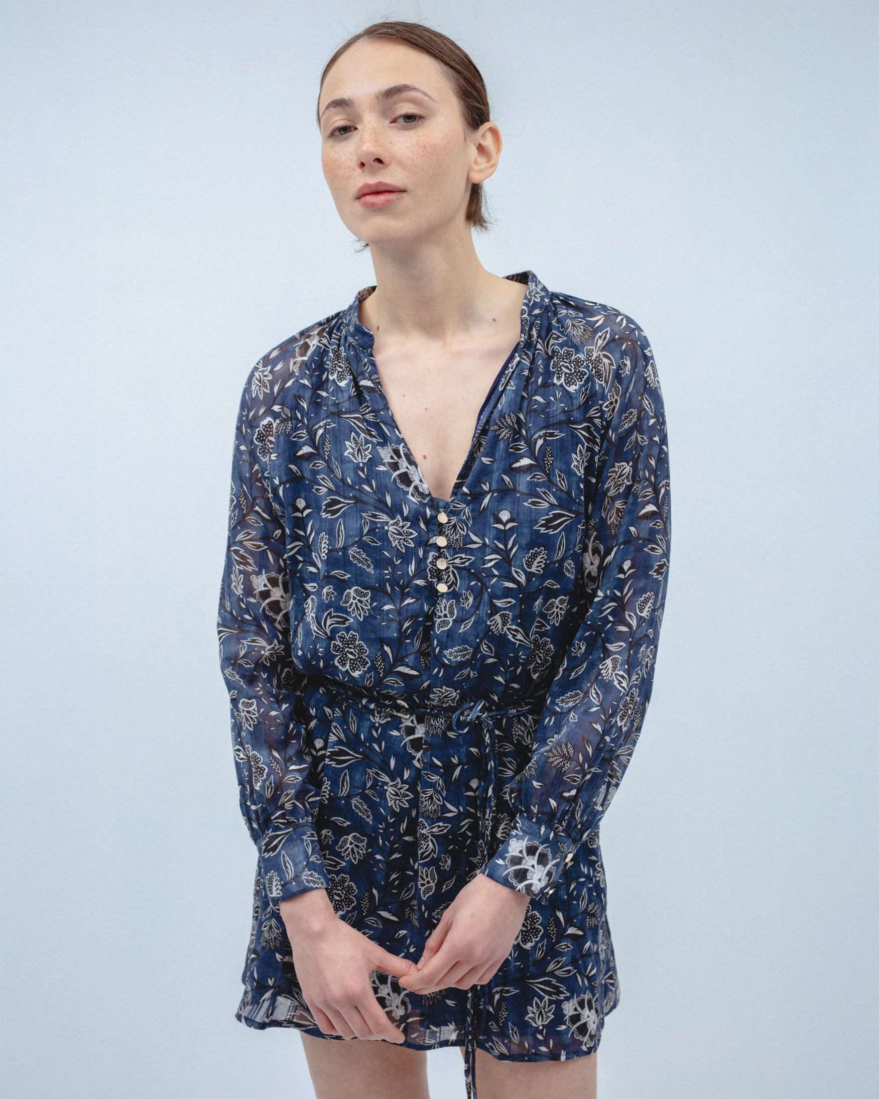 Vestido Corto Estampado Floral